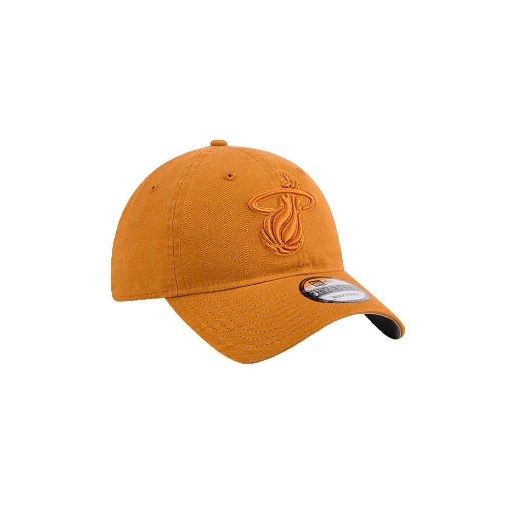 New Era Miami HEAT Adjustable Tan Dad Hat - Image 5
