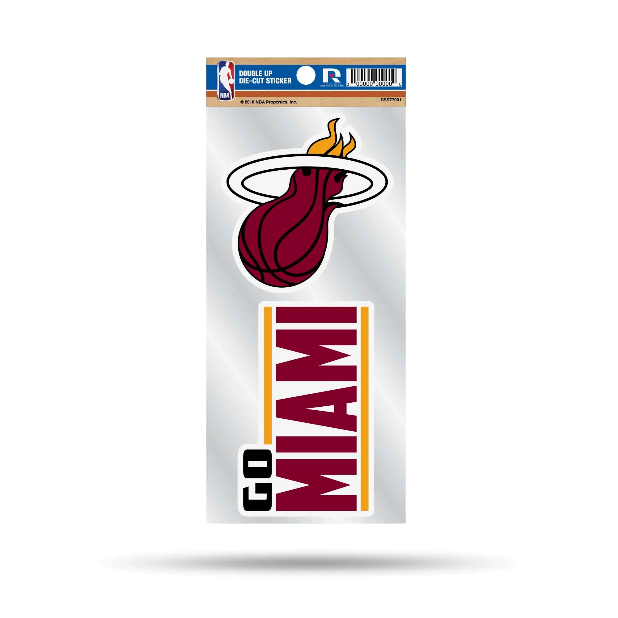 Miami HEAT Double Up Die-Cut Sticker