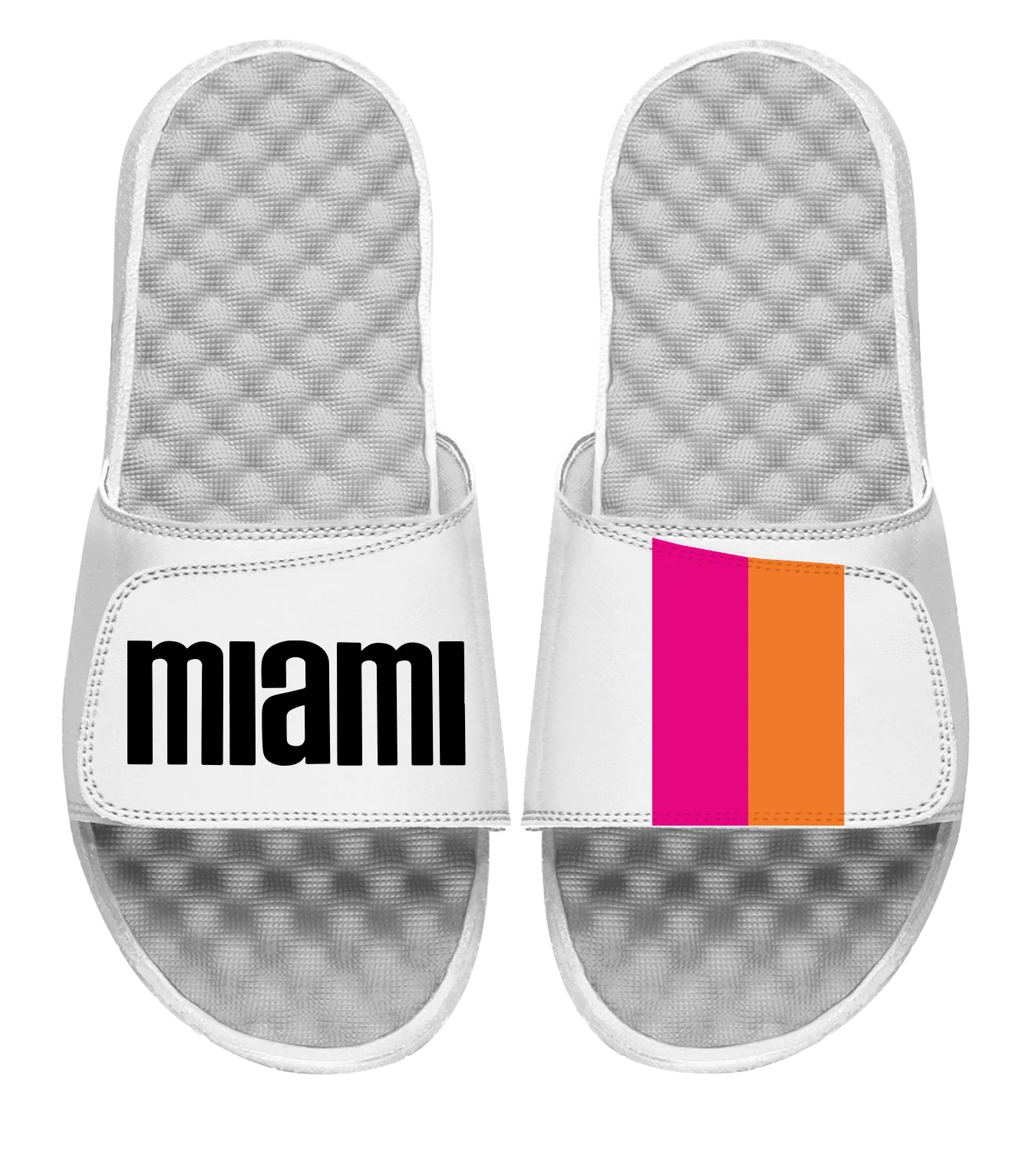 ISlide Miami Floridians White Sandals