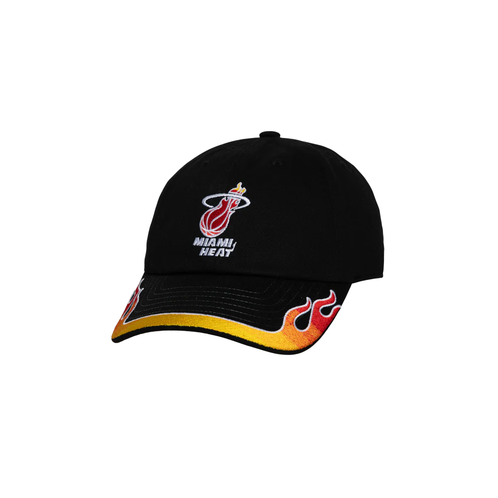 Mitchell & Ness Miami HEAT Flame Dad Hat