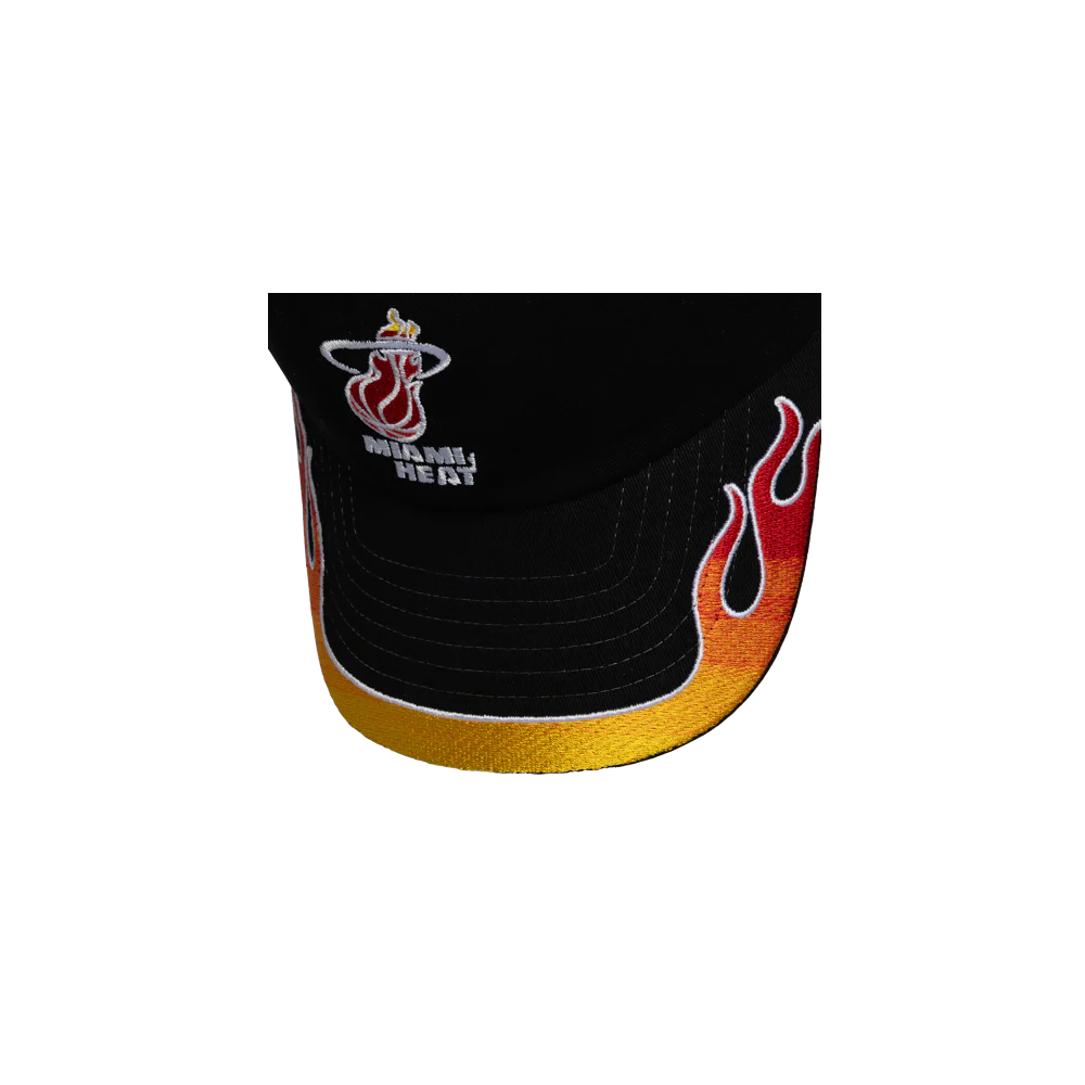 Mitchell & Ness Miami HEAT Flame Dad Hat - Image 3