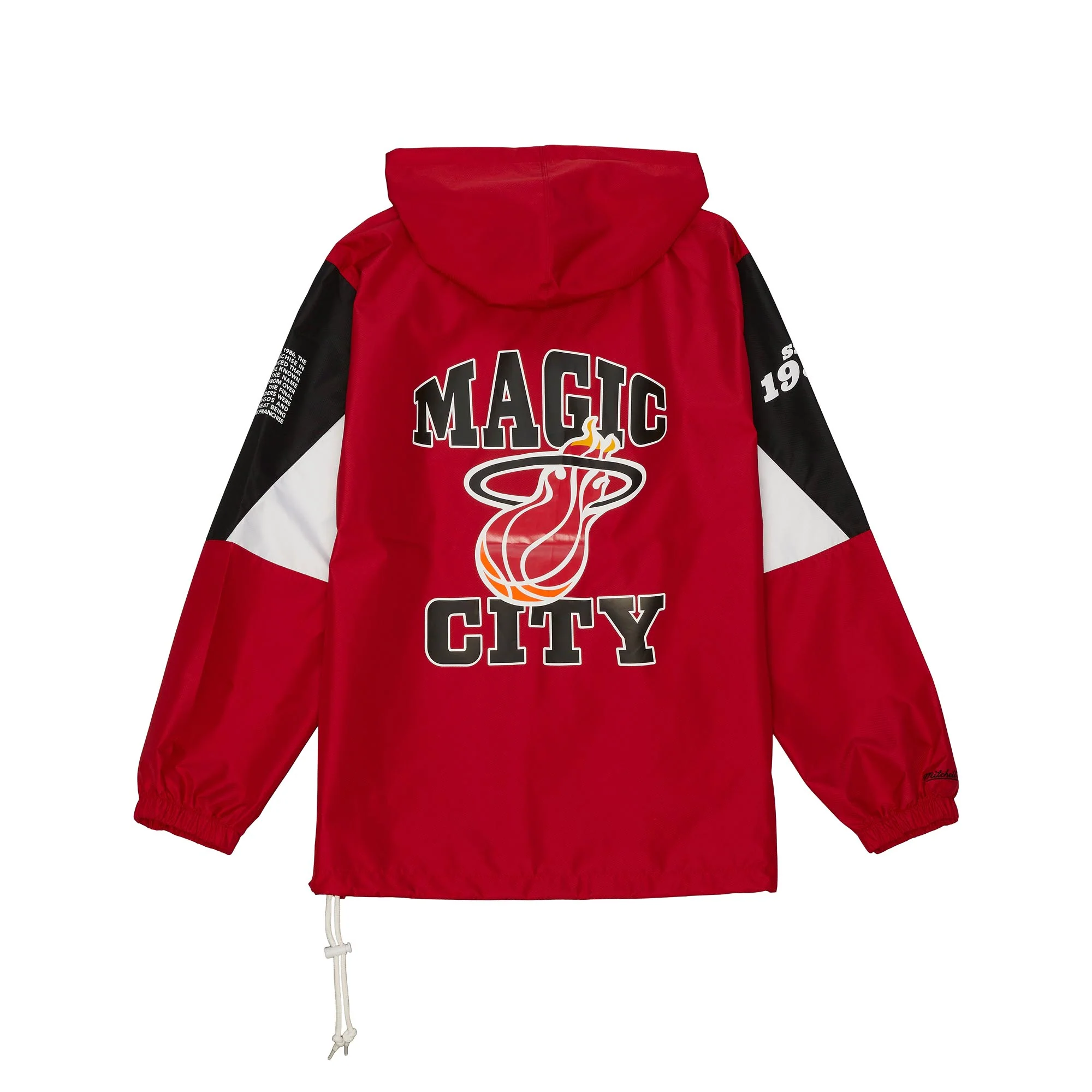 Mitchell and Ness Miami HEAT Origins Anorak Pullover - Image 2