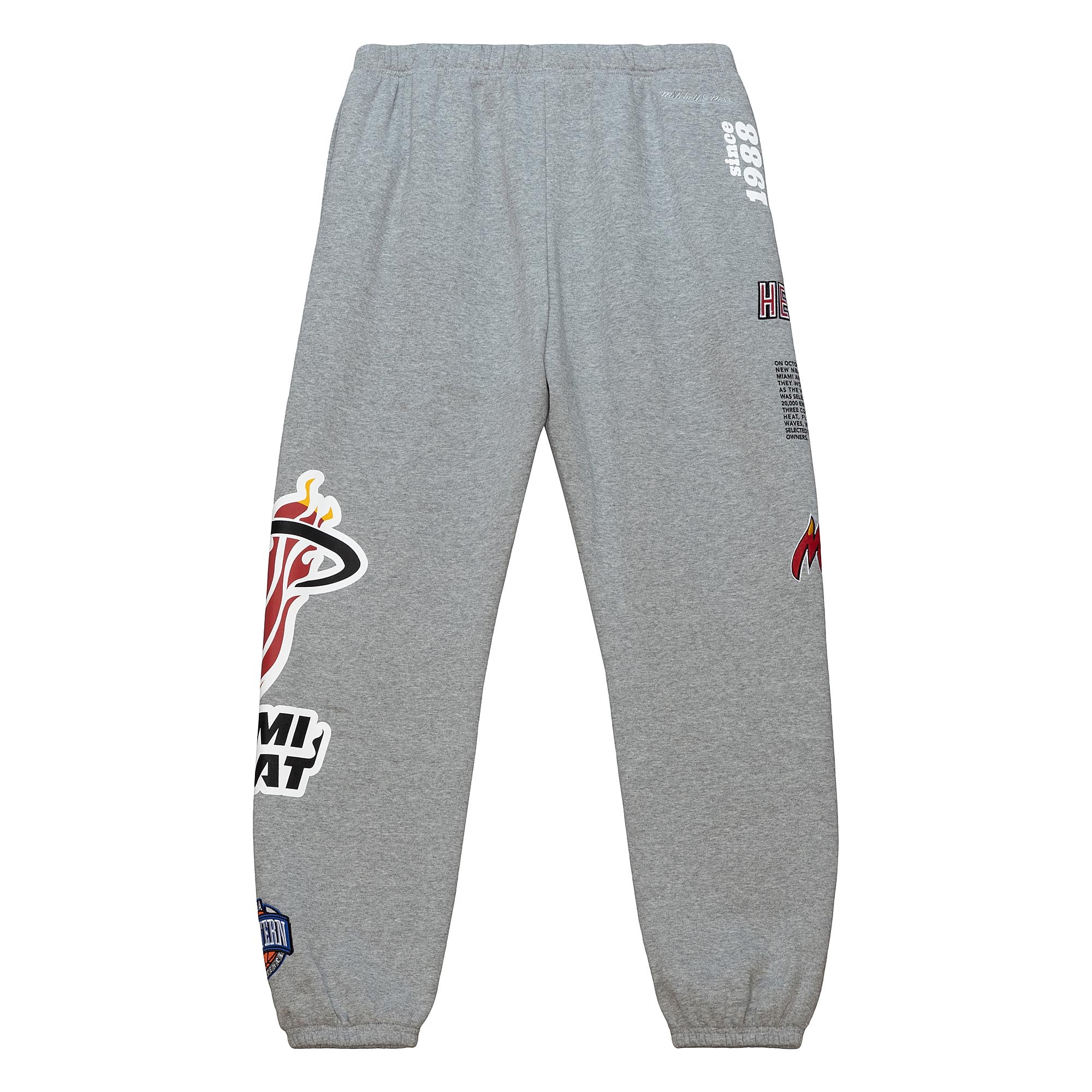 Mitchell and Ness Miami HEAT Origins Fleece Pants - Image 2