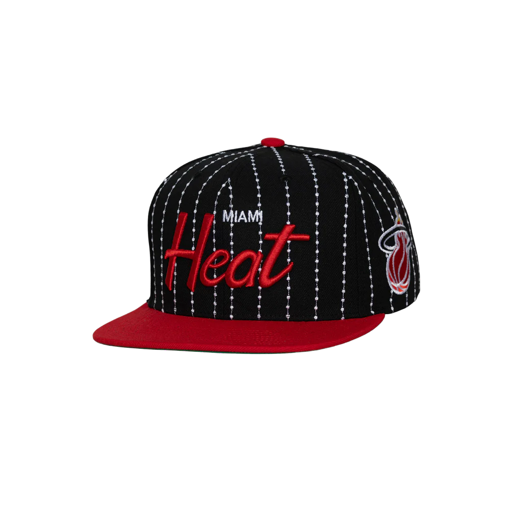Mitchell & Ness Miami HEAT Pinstripe Snapback