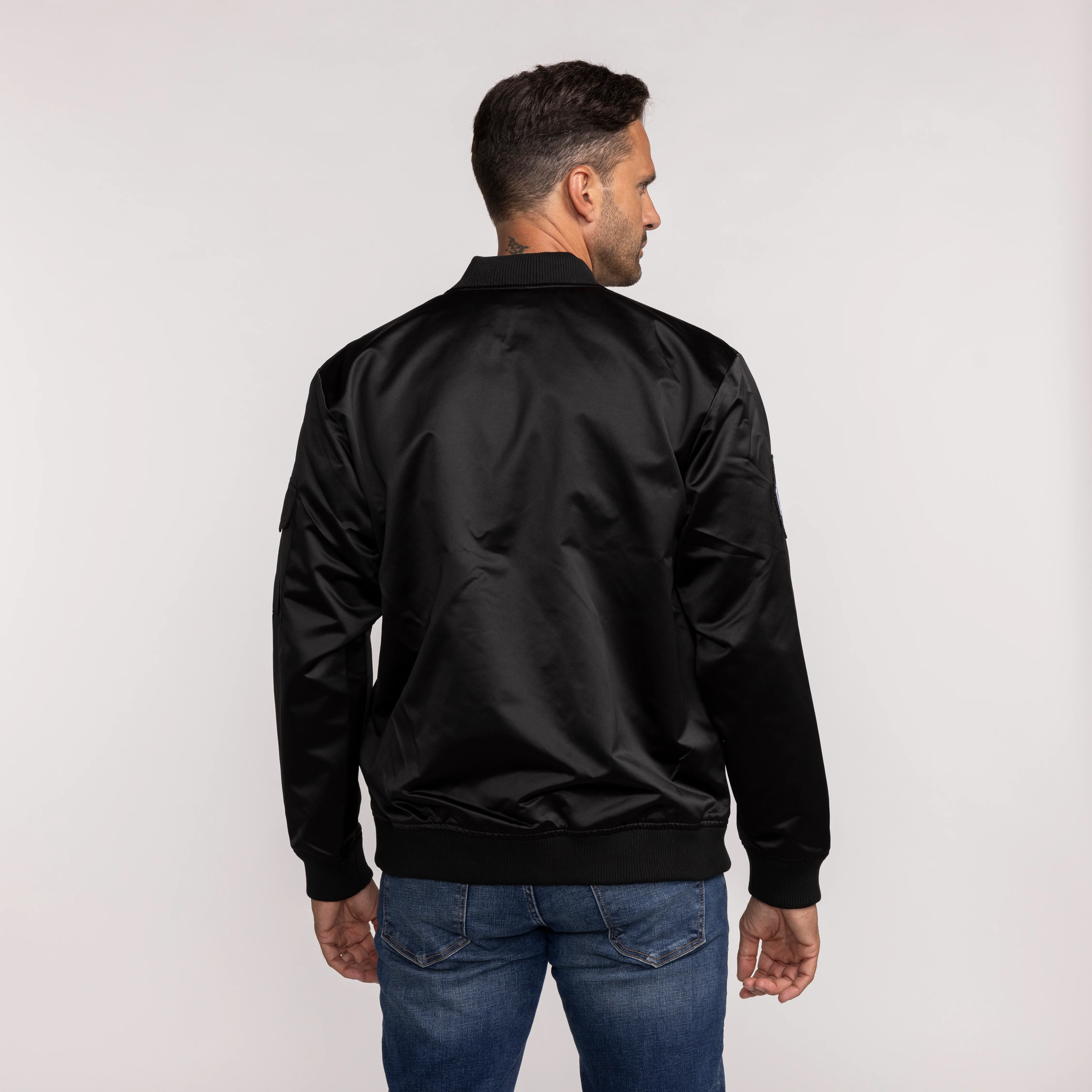 Mitchell & Ness Miami HEAT Satin Bomber - Image 2