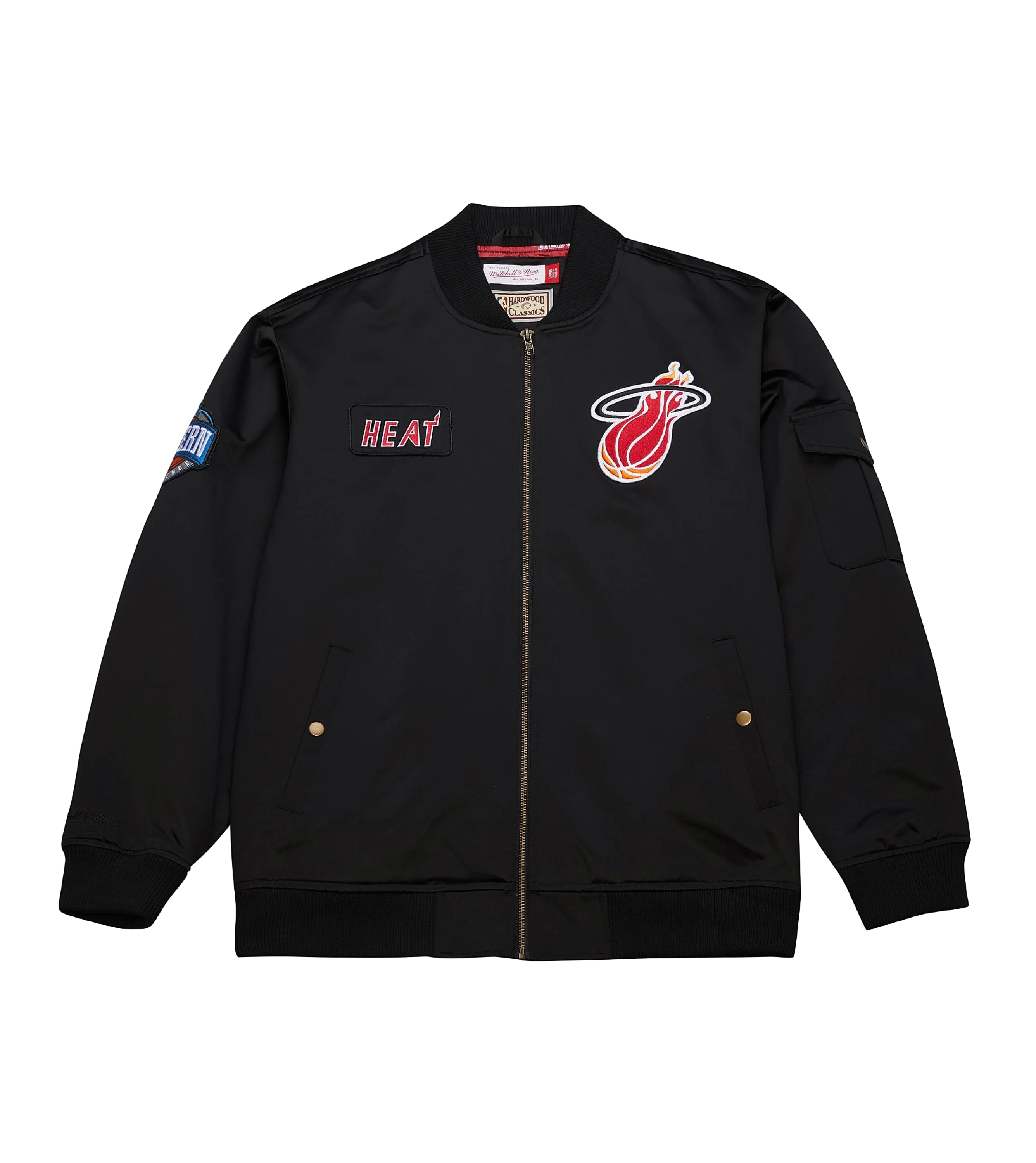 Mitchell & Ness Miami HEAT Satin Bomber - Image 5