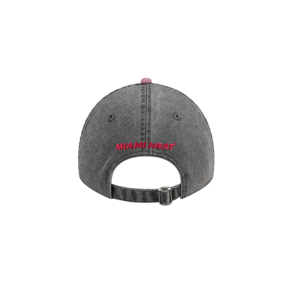 New Era Miami HEAT Black Washed Dad Hat - Image 2