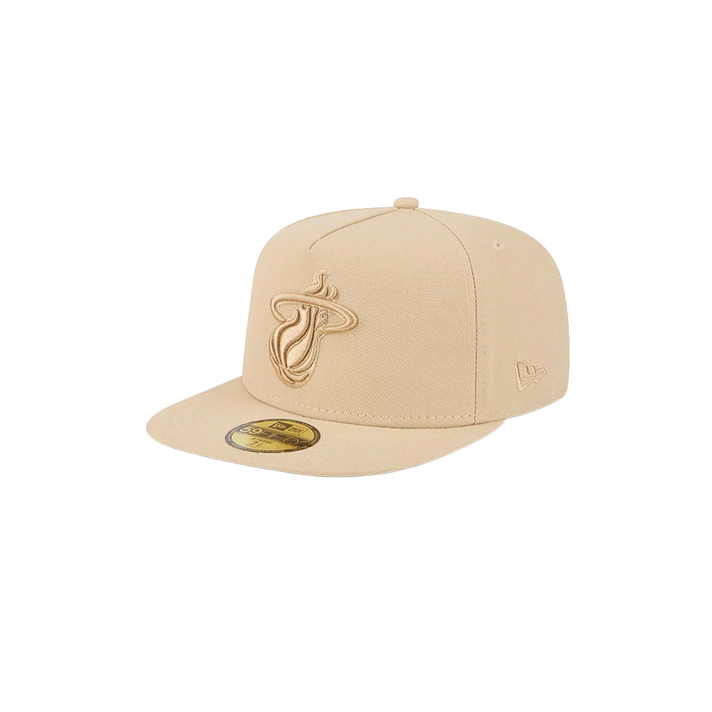New Era Miami HEAT Tan Fitted Hat - Image 3