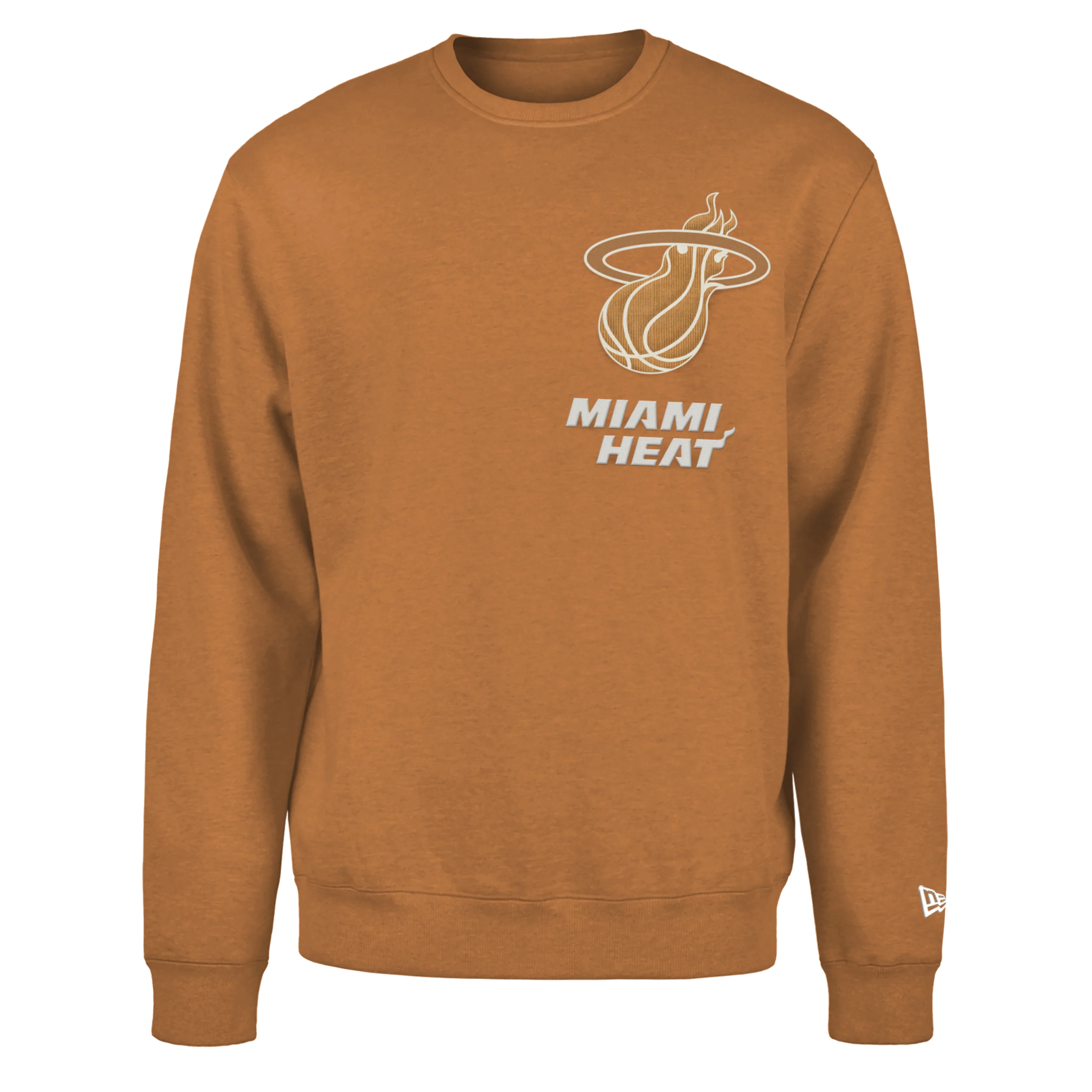 New Era Miami HEAT Tan Crewneck - Image 5