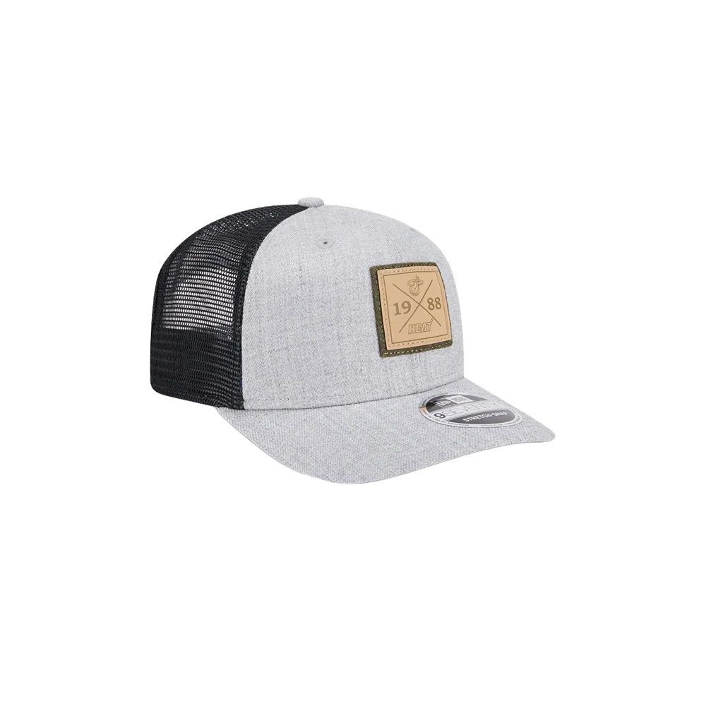 New Era Miami HEAT Heather Patch Trucker Snapback - Image 5