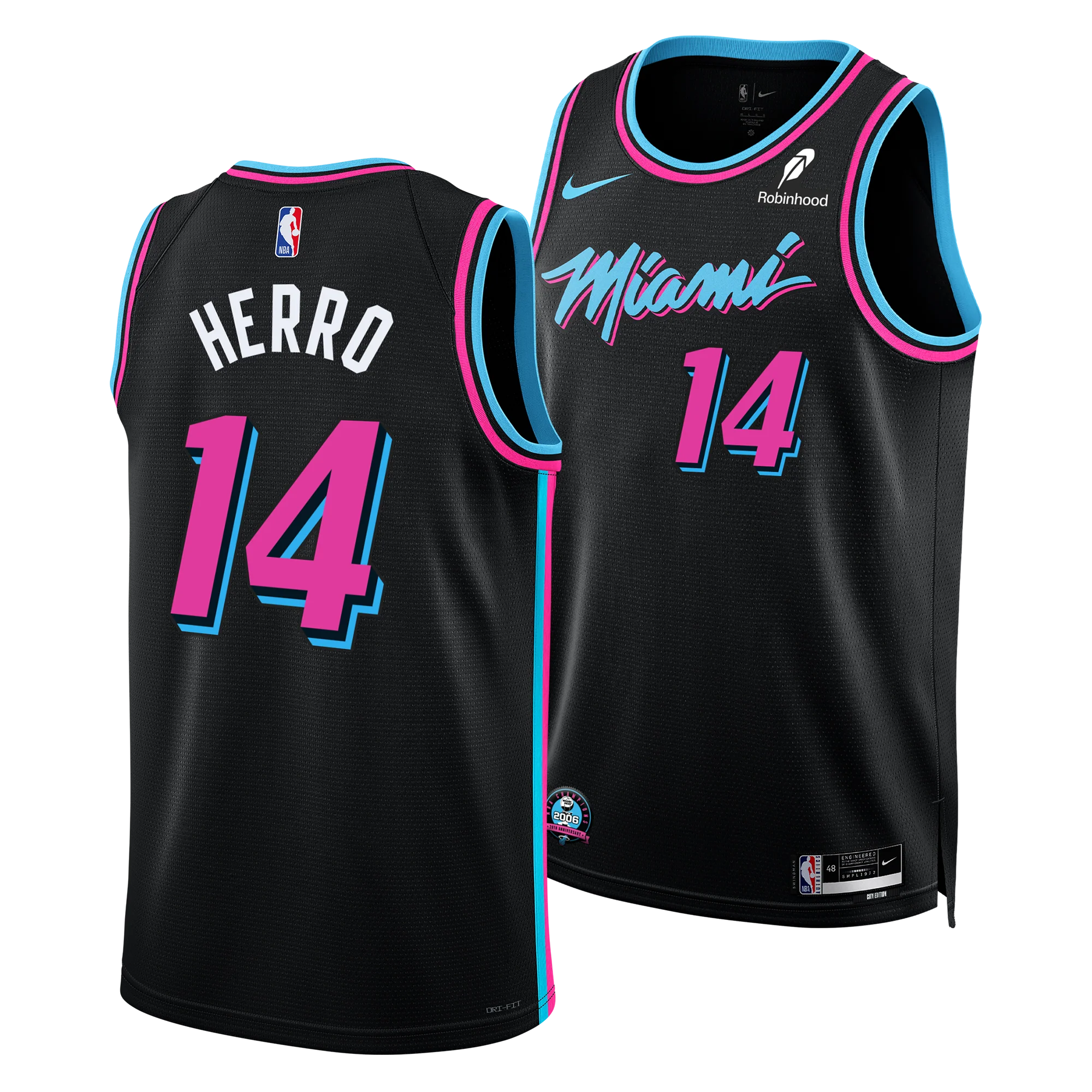 Tyler Herro Nike Original Vice Nights Swingman Jersey - Image 3