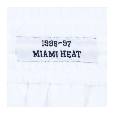 Mitchell & Ness Miami HEAT Swingman Shorts White - Image 3