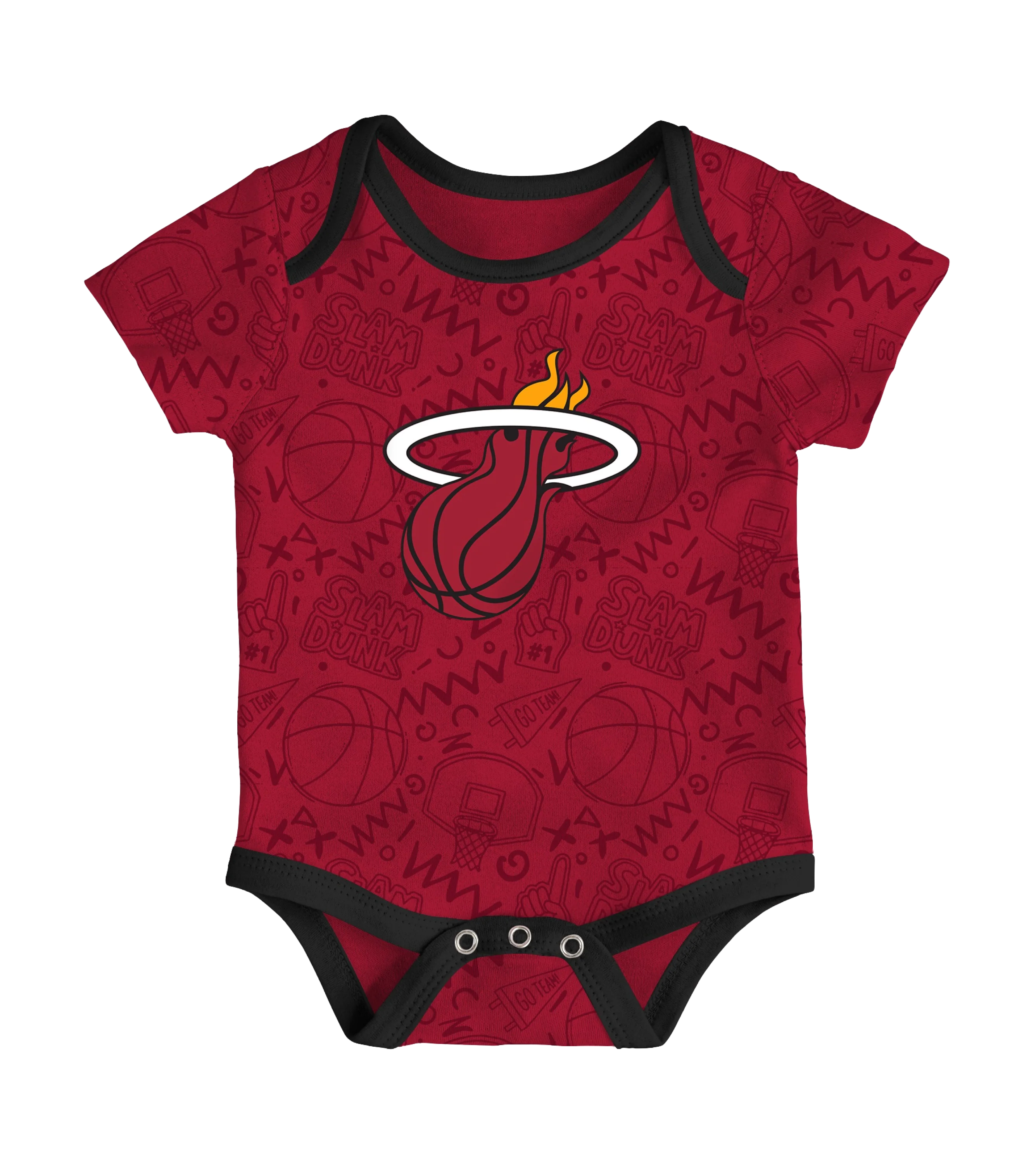 Miami HEAT 3 Piece Slam Dunk Creeper Infant Set - Image 3