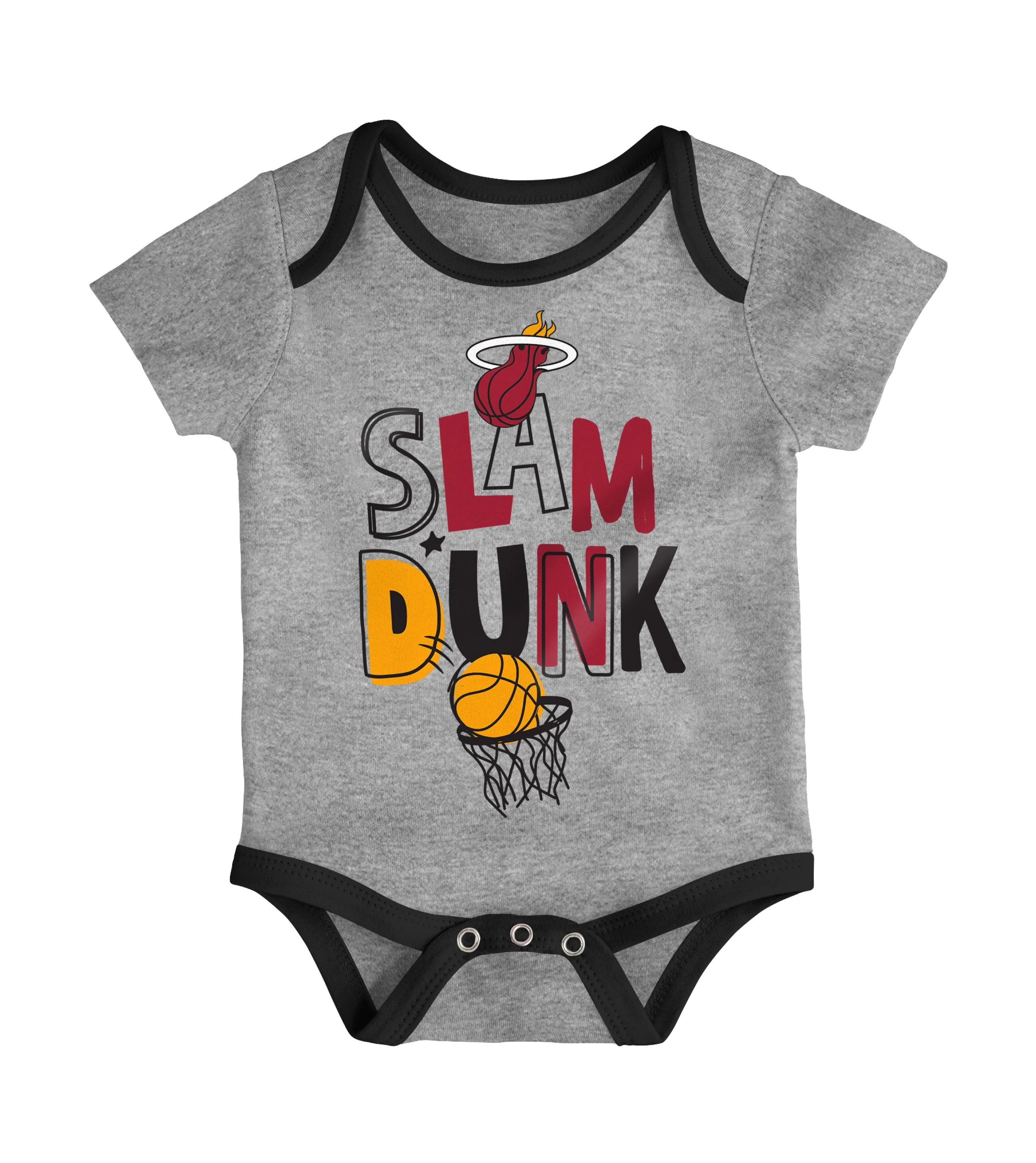 Miami HEAT 3 Piece Slam Dunk Creeper Infant Set - Image 4