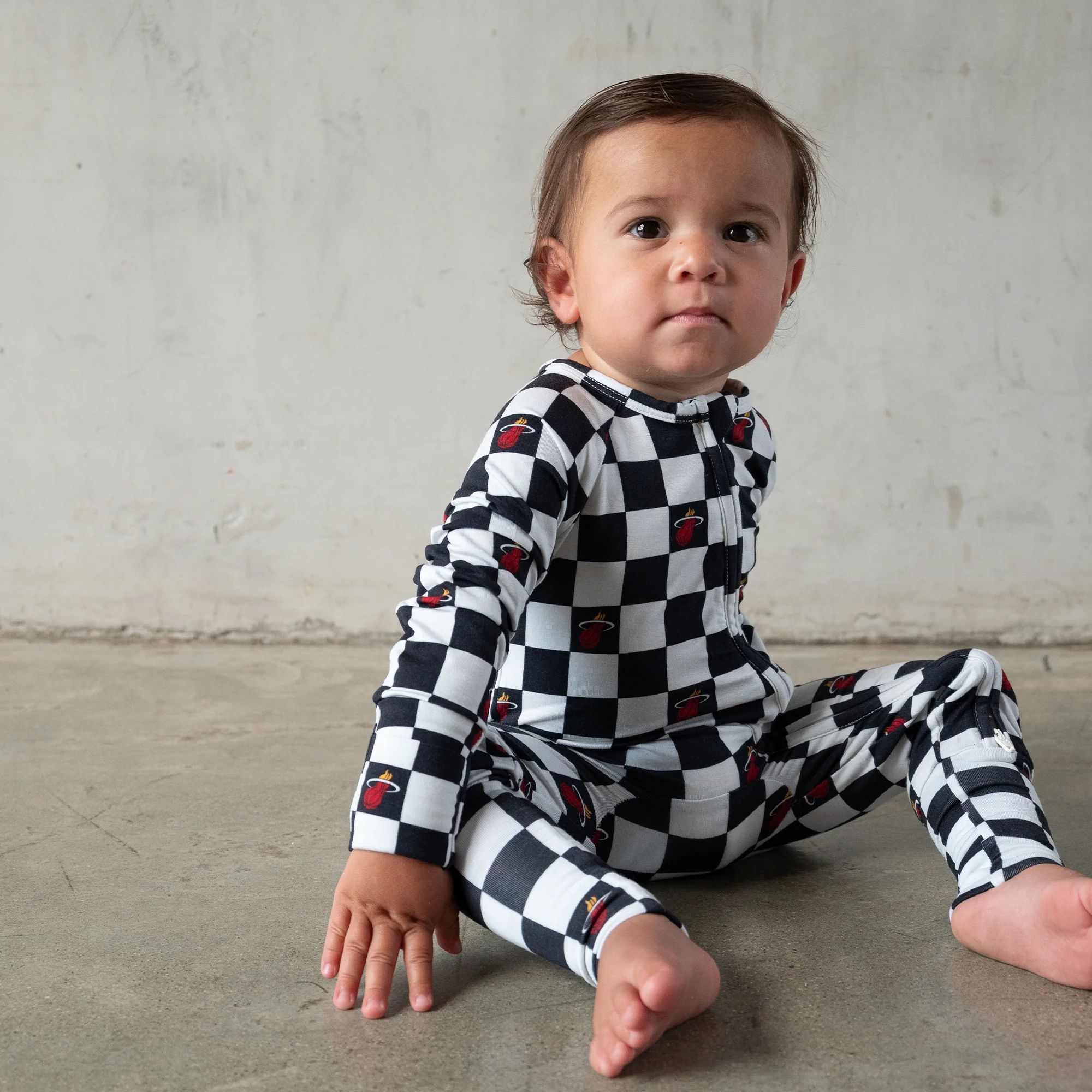 Court Culture X Everyday Leisure Checkerboard Zip Romper - Image 2