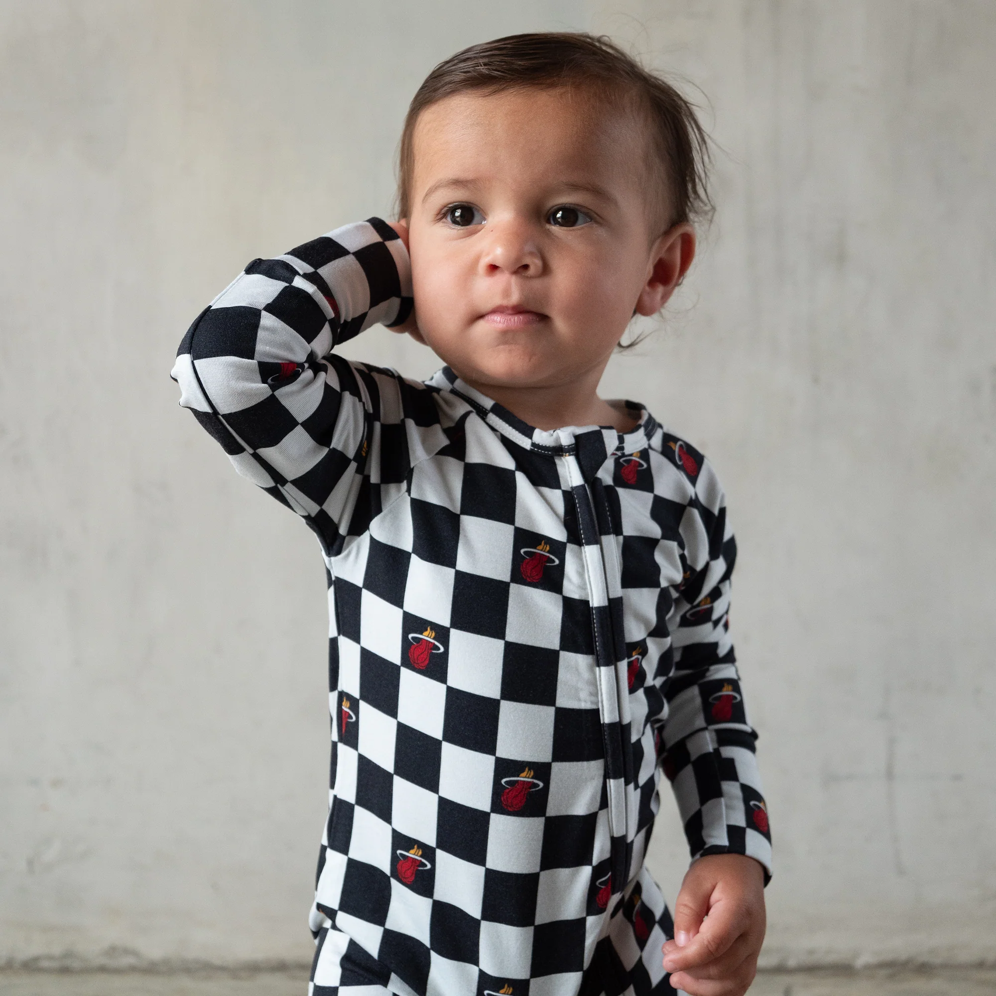 Court Culture X Everyday Leisure Checkerboard Zip Romper - Image 3