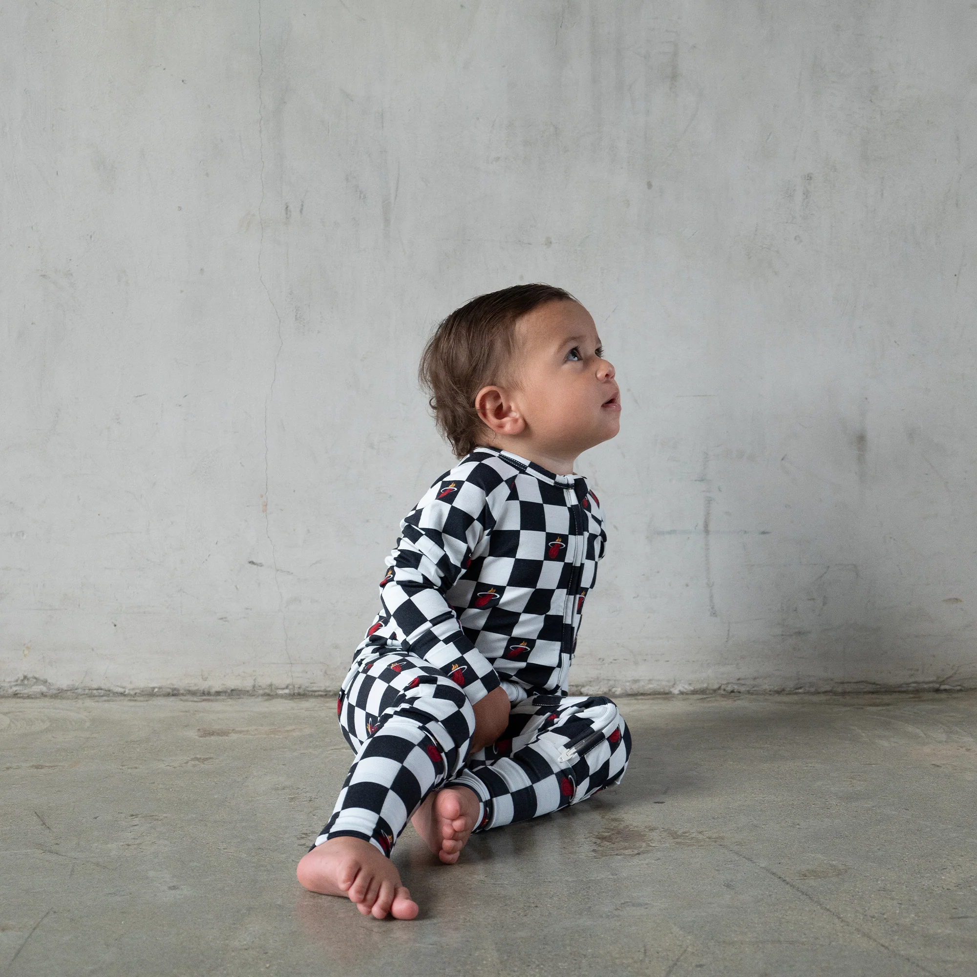 Court Culture X Everyday Leisure Checkerboard Zip Romper - Image 4
