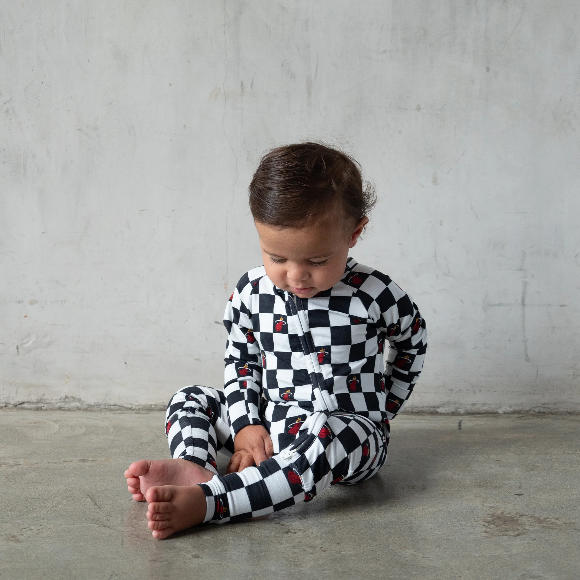 Court Culture X Everyday Leisure Checkerboard Zip Romper - Image 5