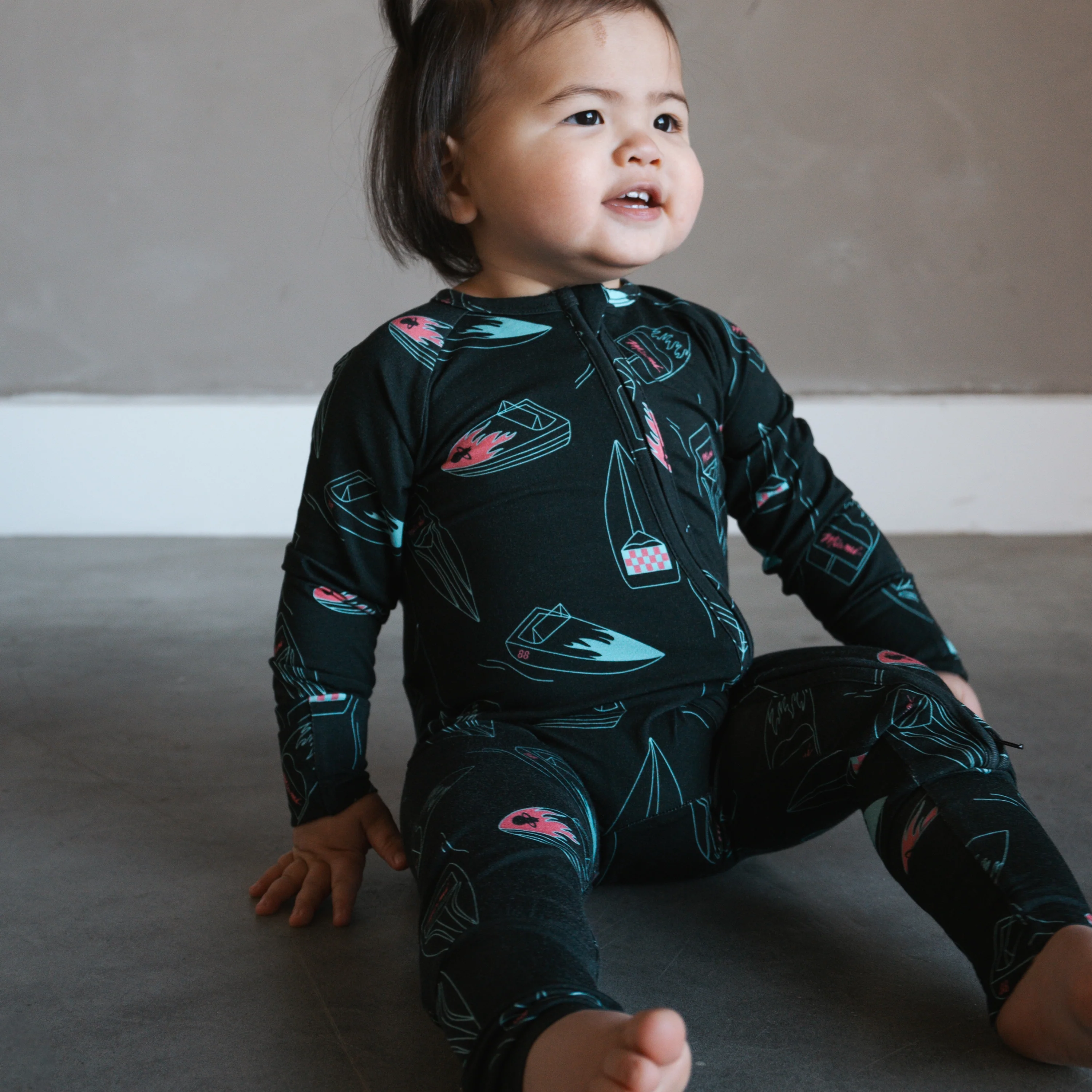 Court Culture x Everyday Leisure Midnight Marina Zip Romper - Image 3