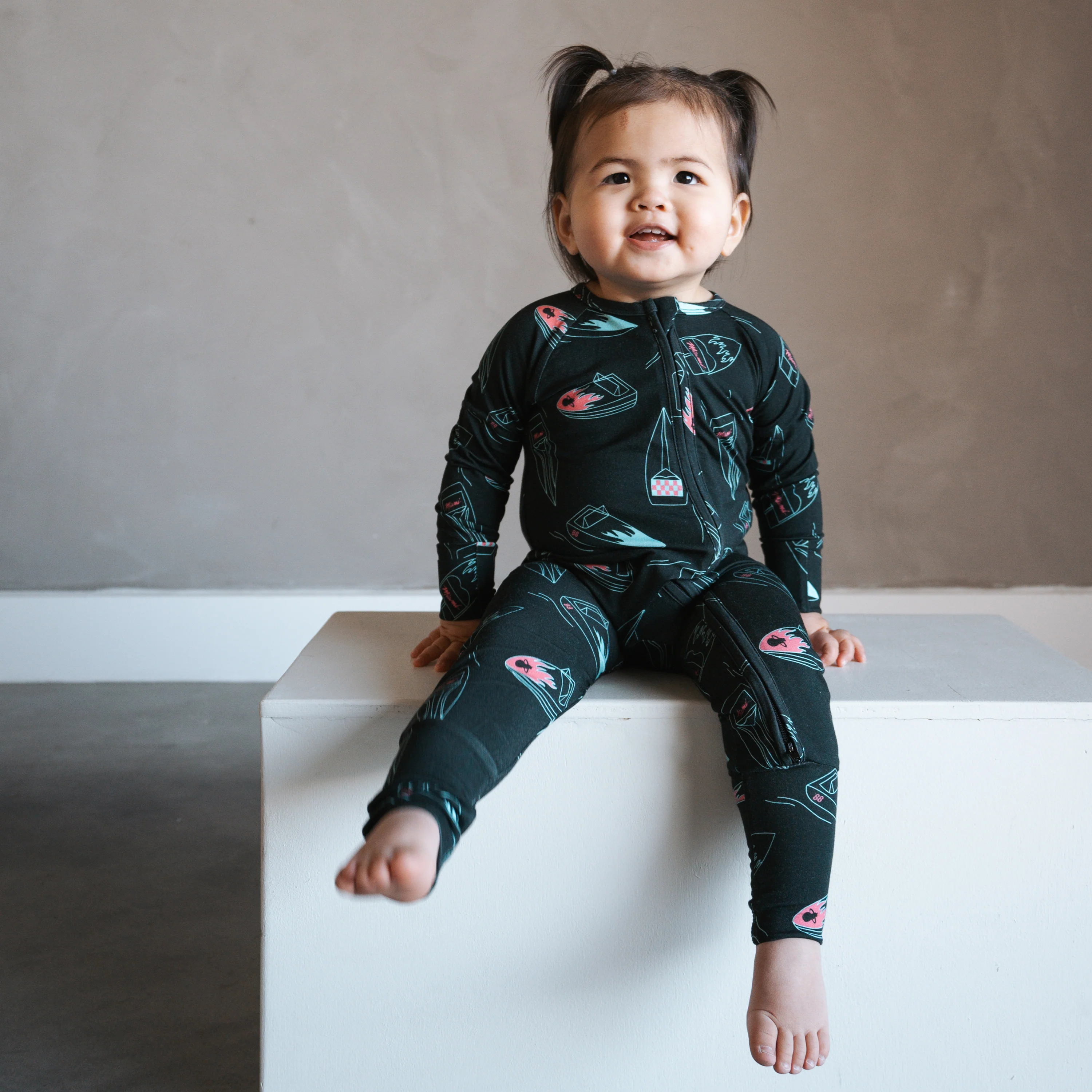 Court Culture x Everyday Leisure Midnight Marina Zip Romper - Image 4