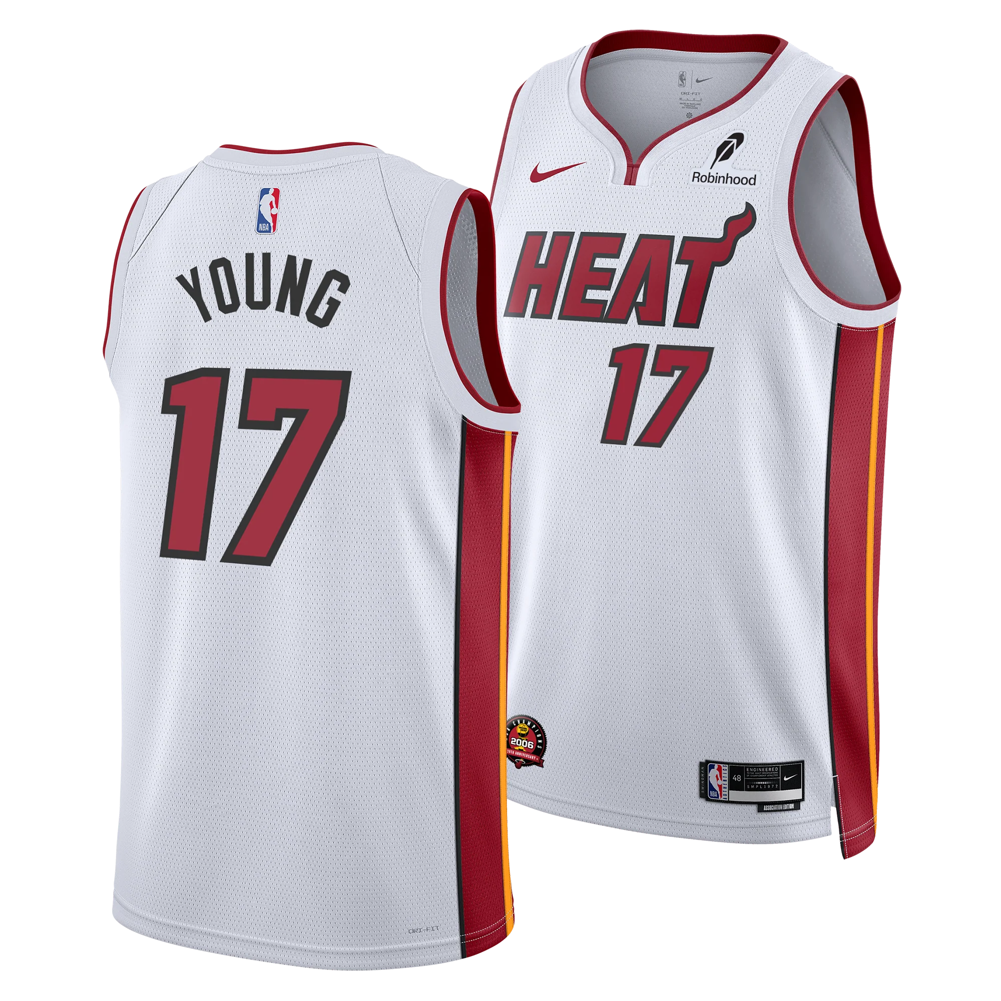 Jahmir Young Nike Miami HEAT Association White Swingman Jersey - Image 3