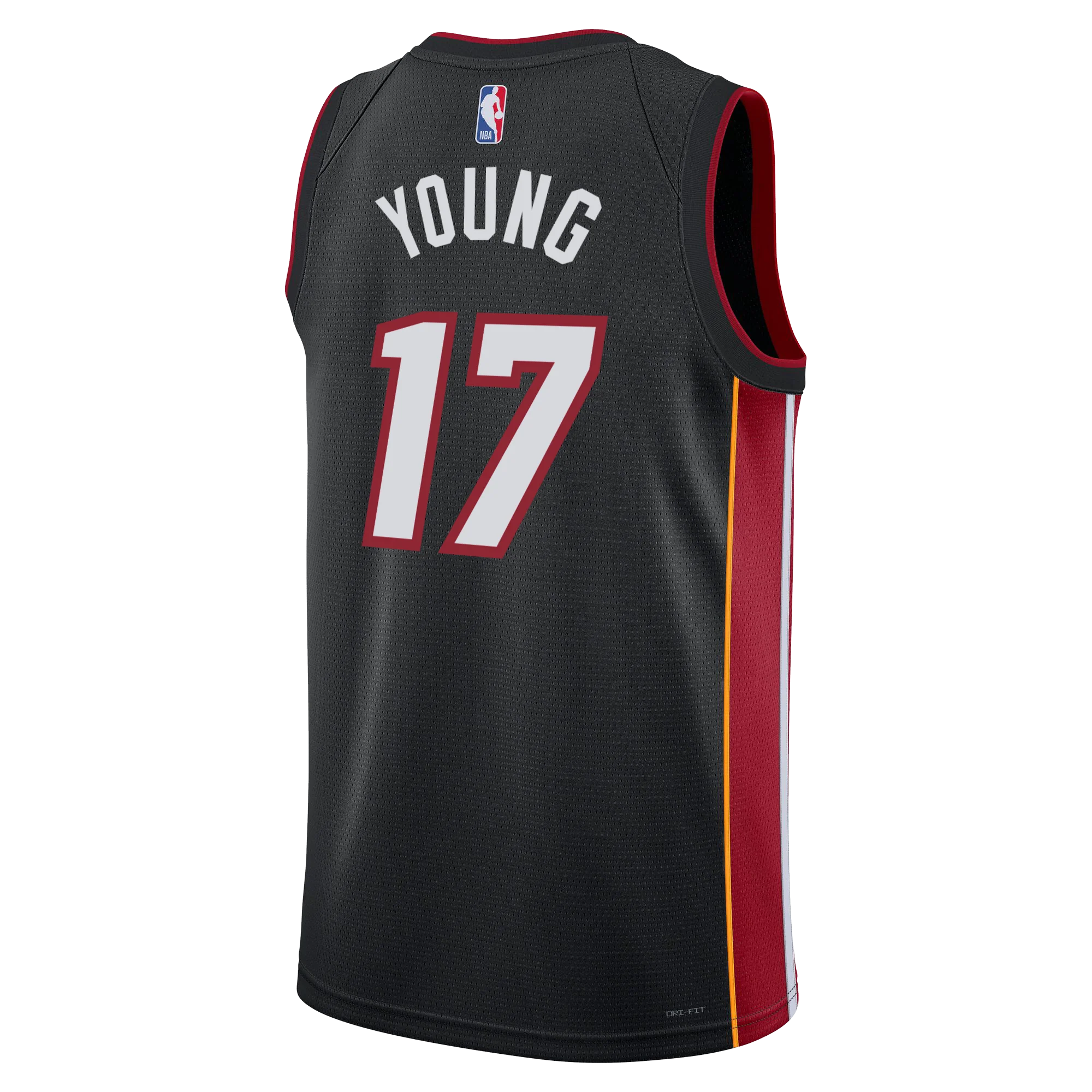 Jahmir Young Nike Miami HEAT Icon Black Youth Swingman Jersey - Image 2