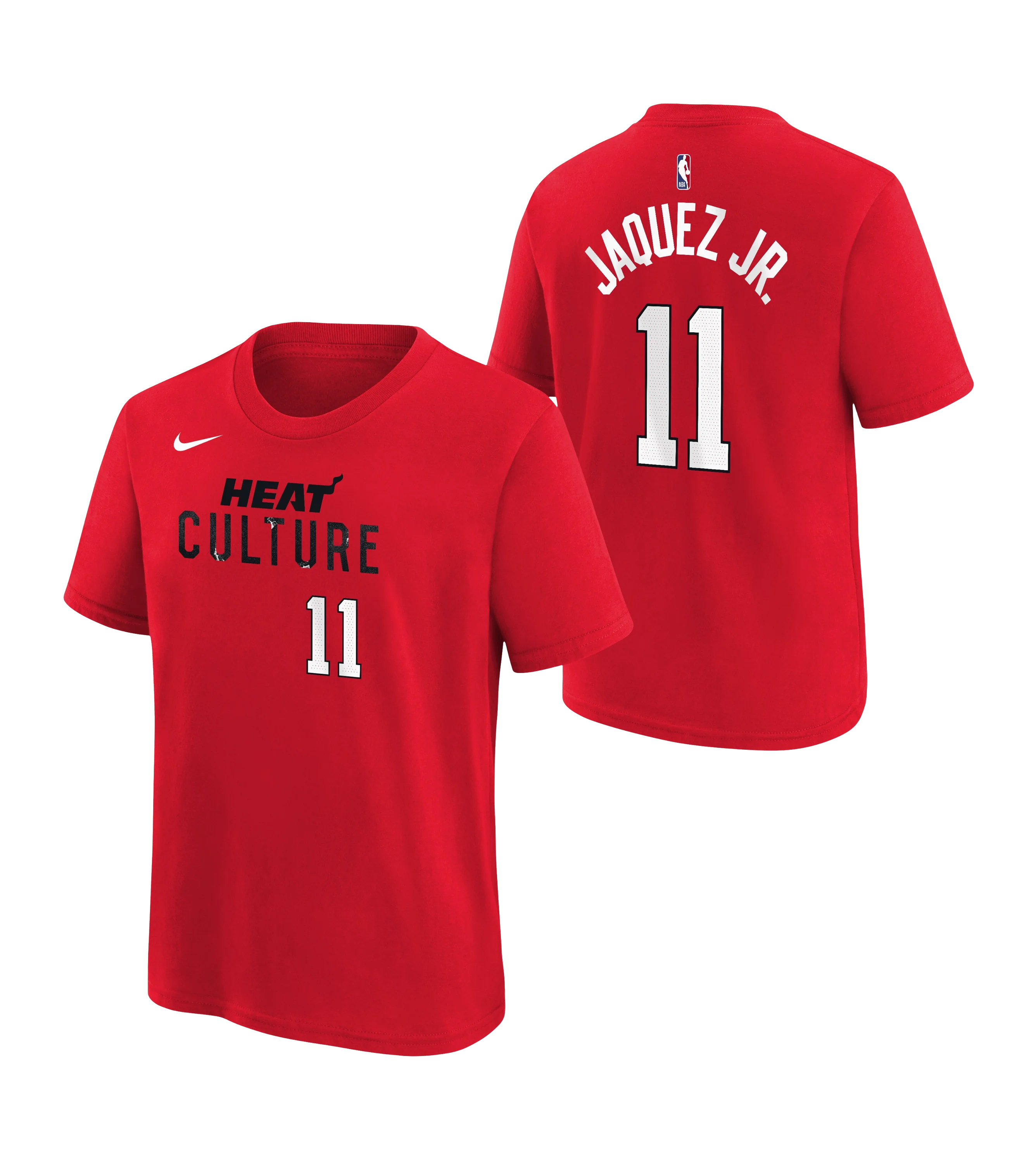 Jaime Jaquez Jr. Nike HEAT Culture: Blood Red Name & Number Kids Tee - Image 3