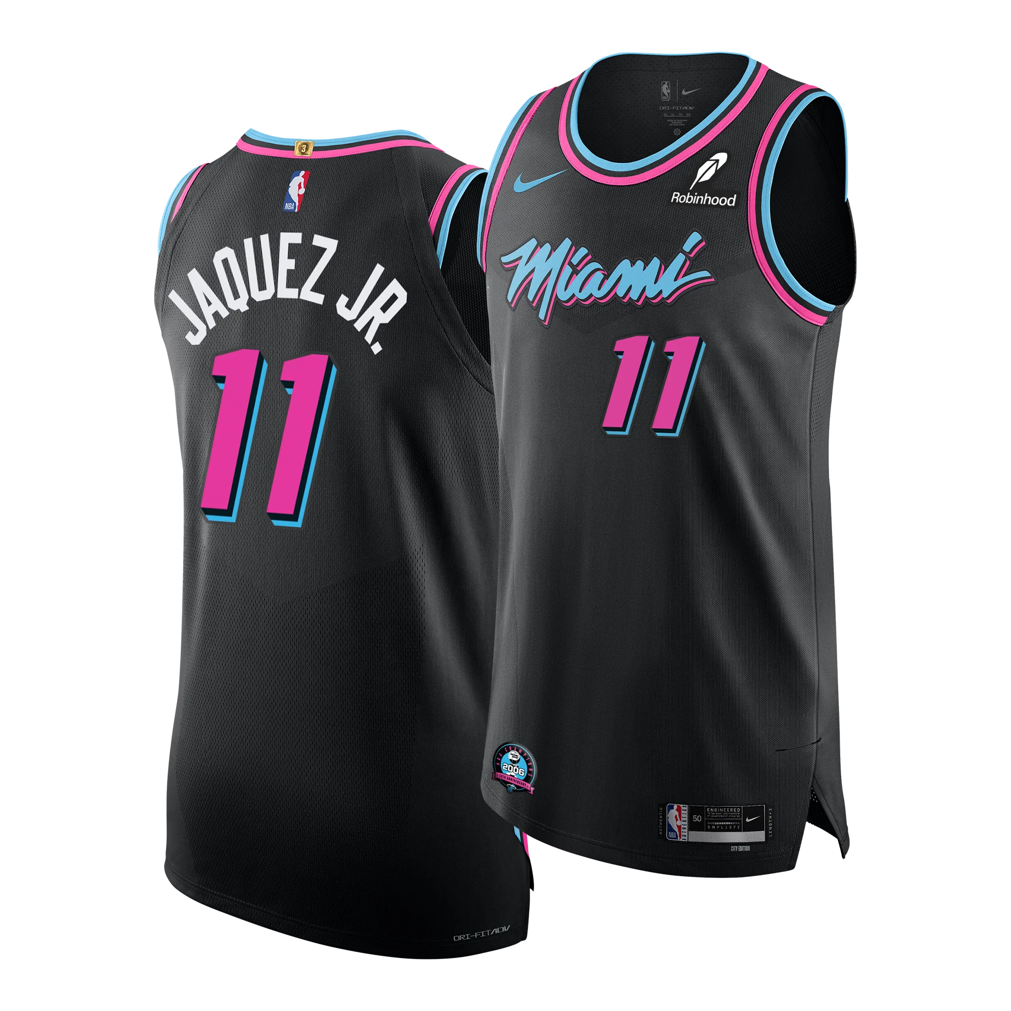 Jaime Jaquez Jr. Nike Original Vice Nights Authentic Jersey - Image 3