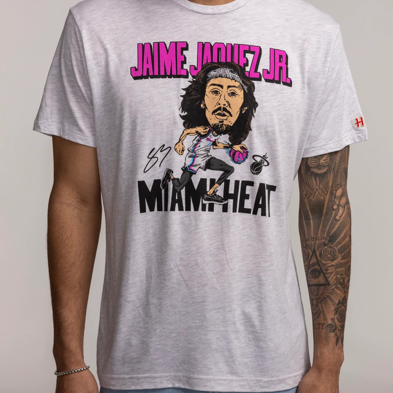 Jaime Jaquez Jr. Homage Original Vice Caricature Tee - Image 2