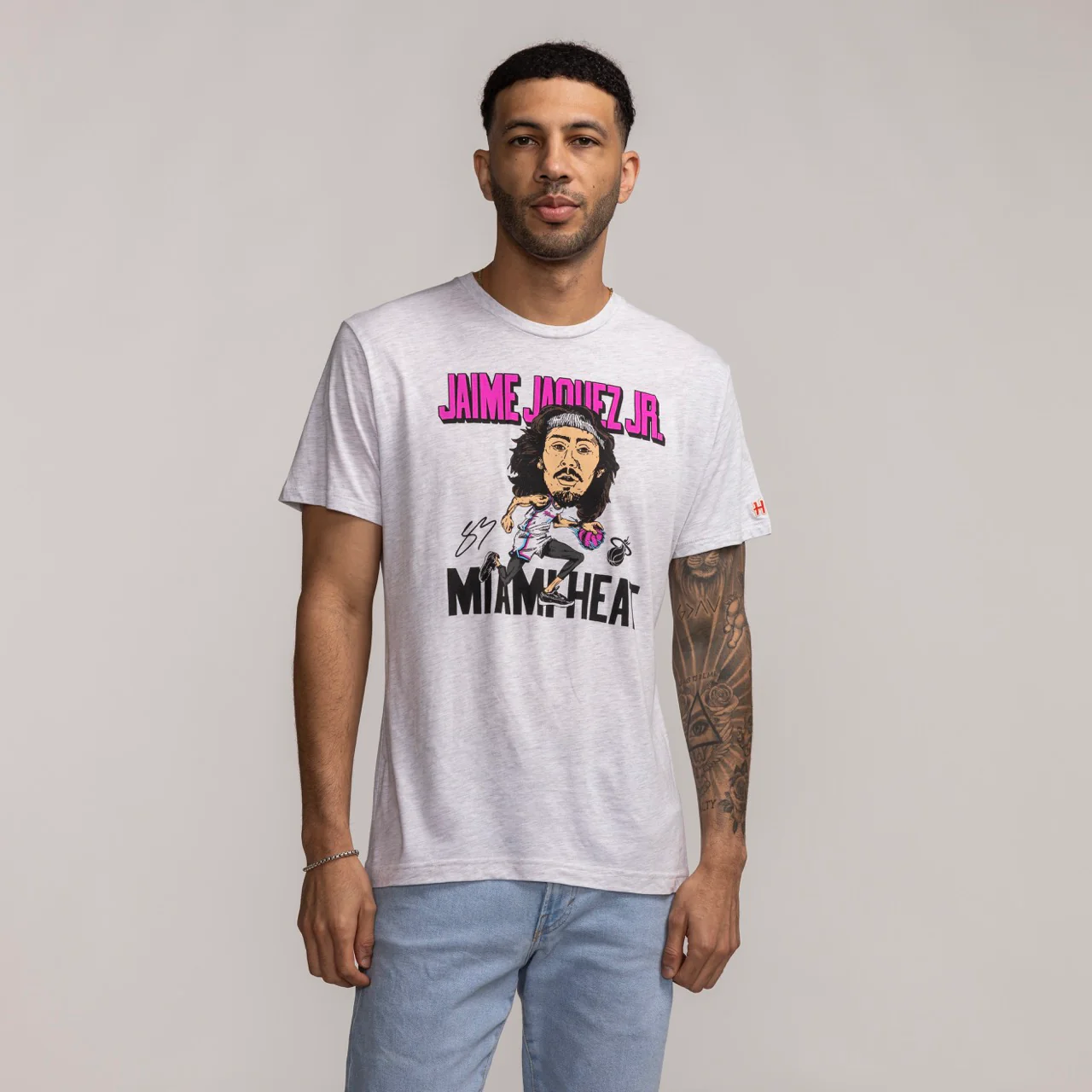 Jaime Jaquez Jr. Homage Original Vice Caricature Tee - Image 3