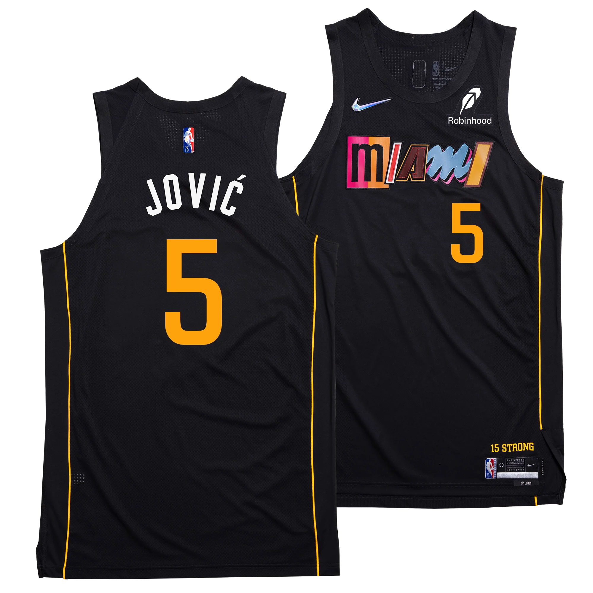 Nikola Jović Nike Miami HEAT Mashup Youth Swingman Jersey - Player's Choice