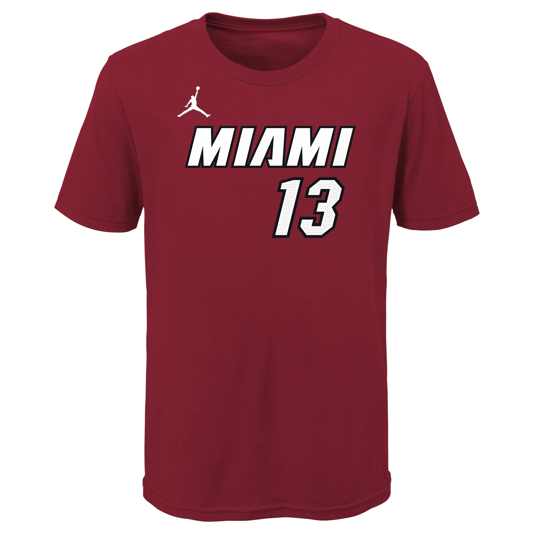 Bam Adebayo Nike Jordan Brand Statement Red Name & Number Youth Tee