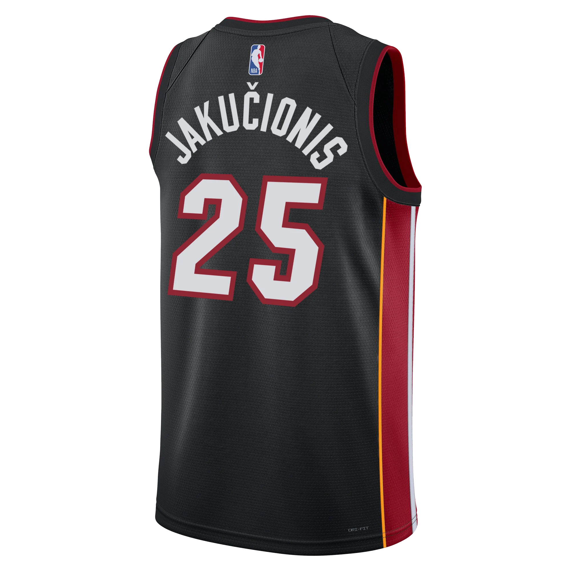 Kasparas Jakučionis Nike Miami HEAT Icon Black Swingman Jersey - Image 2