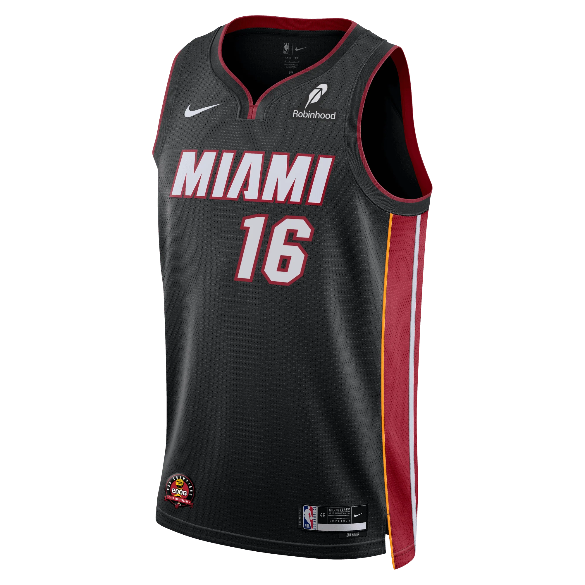 Keshad Johnson Nike Miami HEAT Icon Black Youth Swingman Jersey