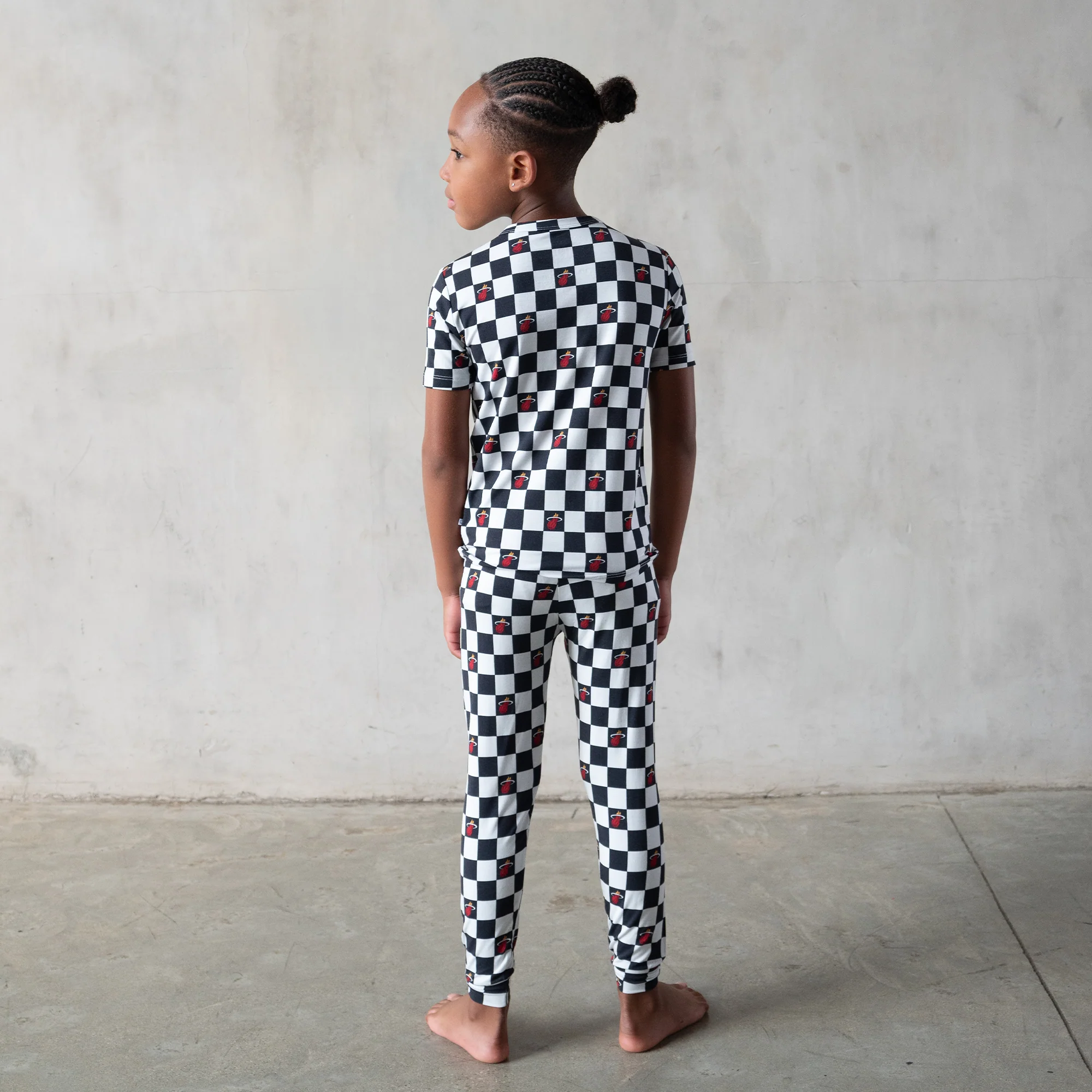 Court Culture X Everyday Leisure Checkerboard Short Sleeve PJ Set - Image 2