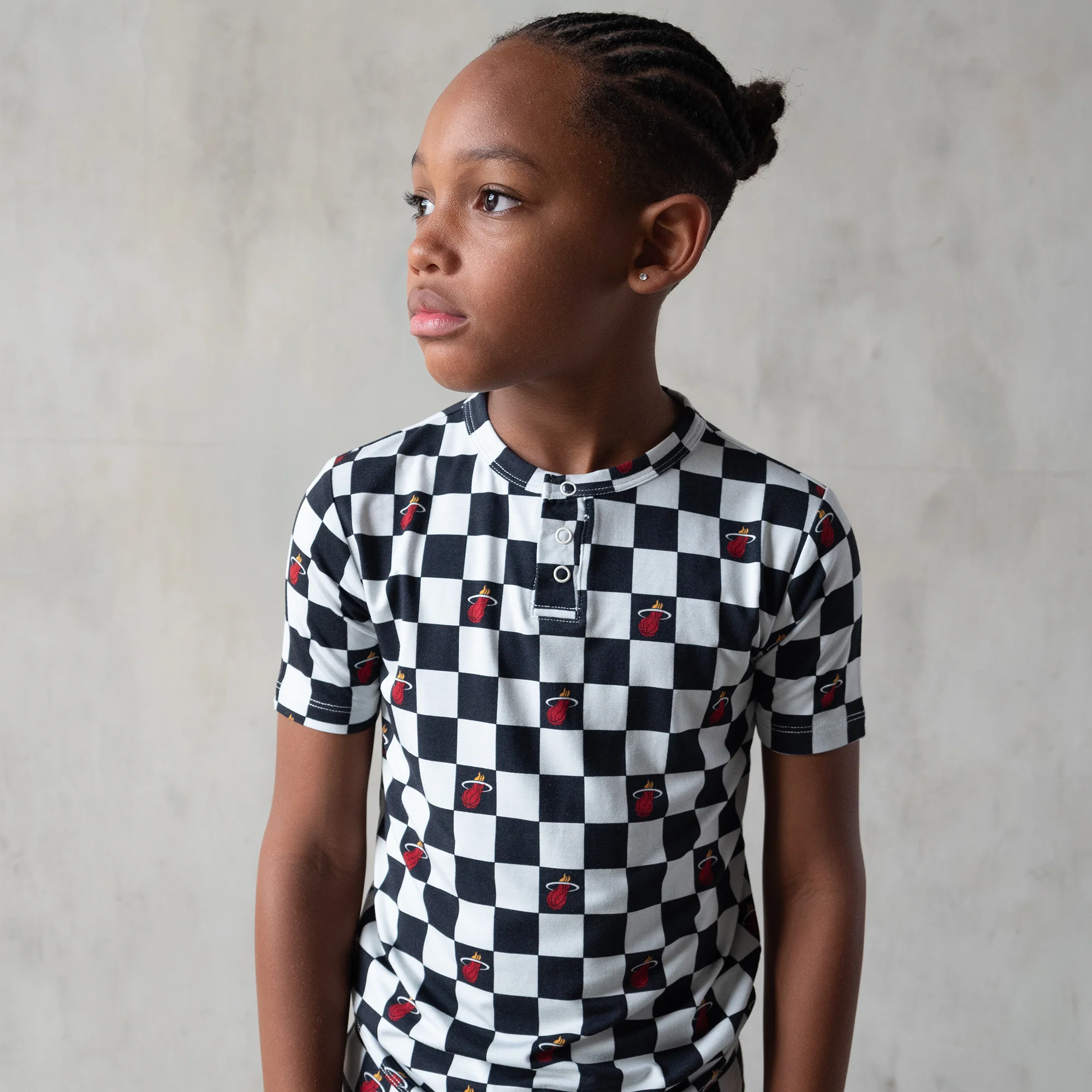 Court Culture X Everyday Leisure Checkerboard Short Sleeve PJ Set - Image 3
