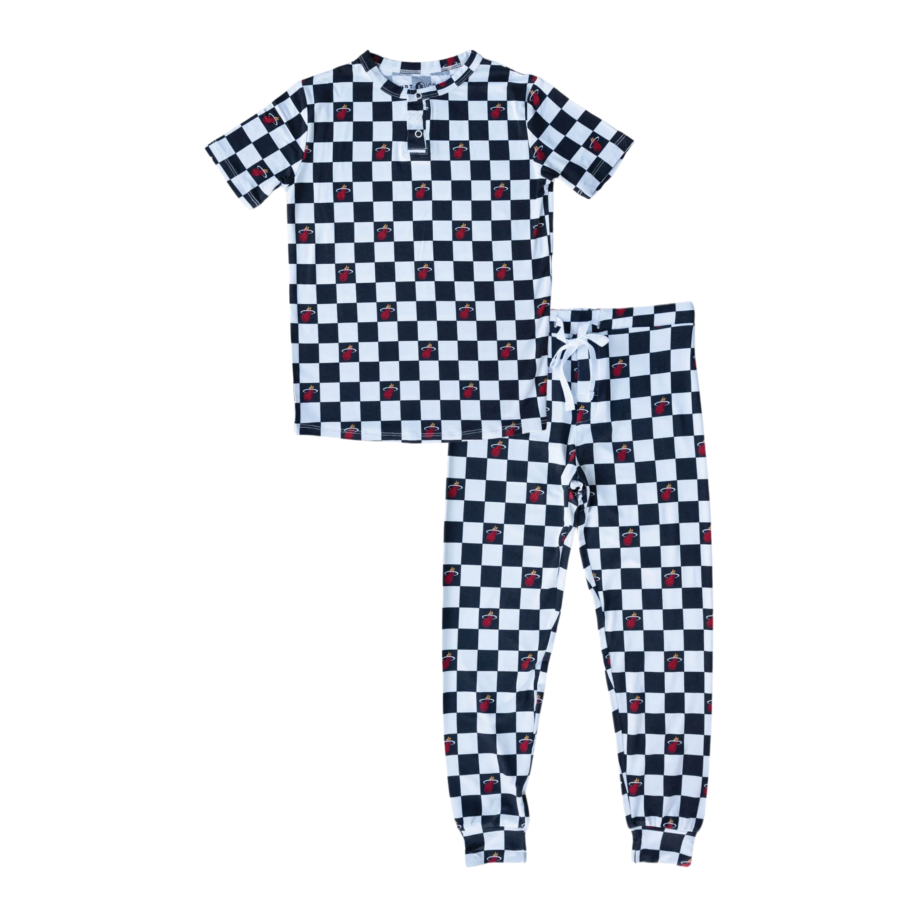 Court Culture X Everyday Leisure Checkerboard Short Sleeve PJ Set - Image 5
