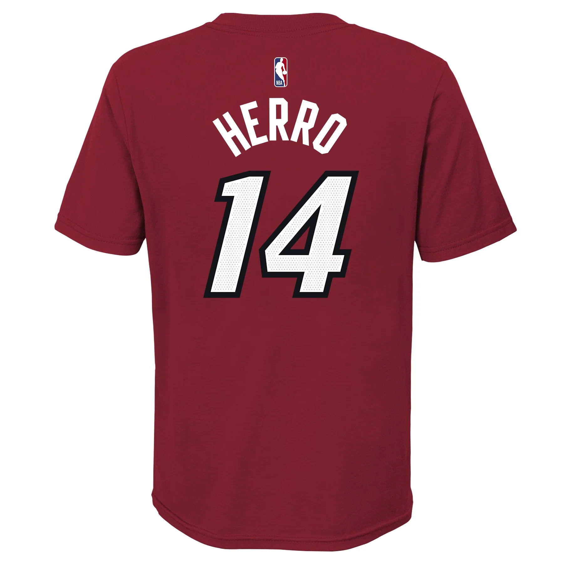 Tyler Herro Nike Jordan Brand Statement Red Name & Number Kids Tee - Image 2
