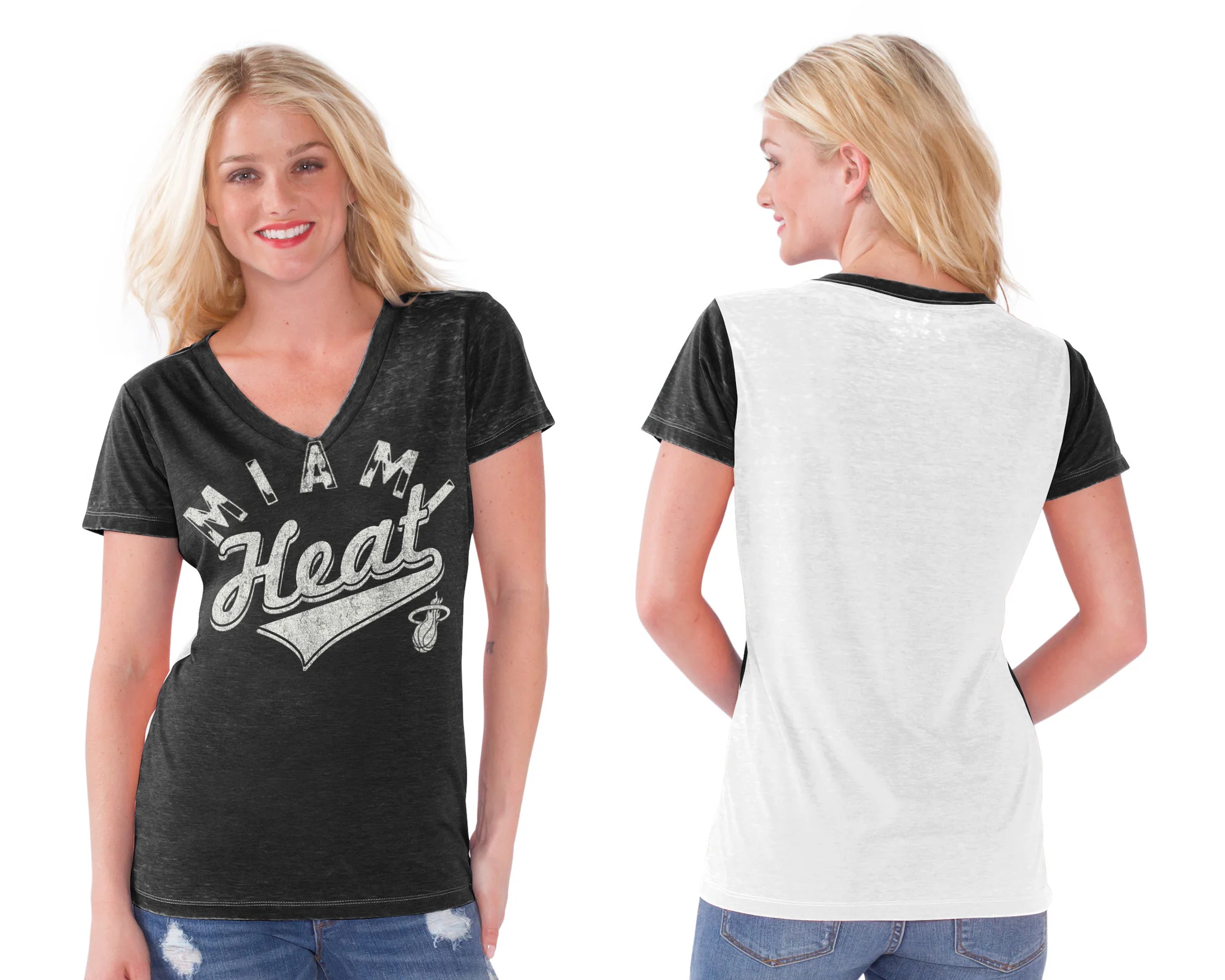 Touch By Alyssa Milano Miami HEAT Ladies Bases Loaded Tee - Image 2