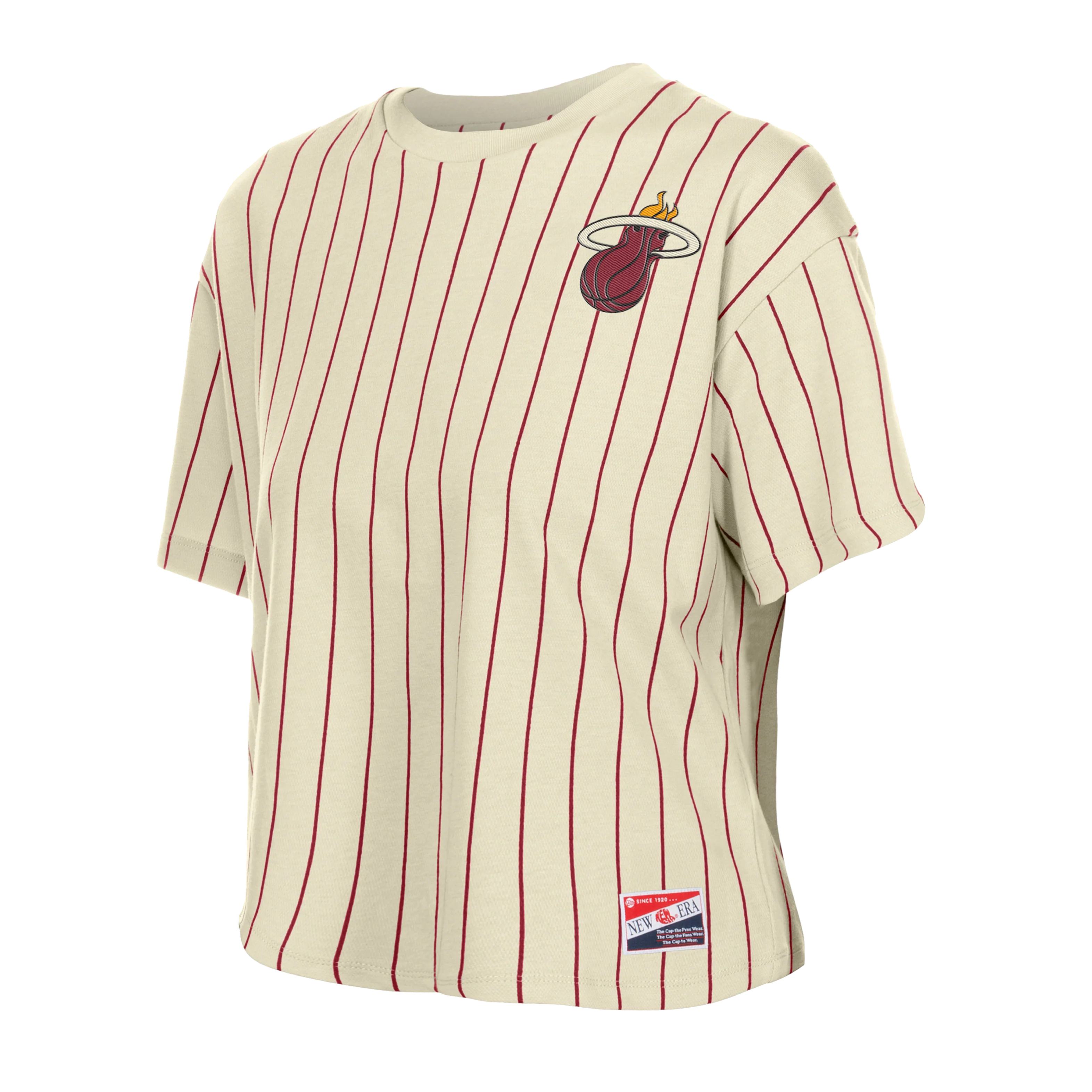 New Era Miami HEAT Stripe Logo Women's Crop Top