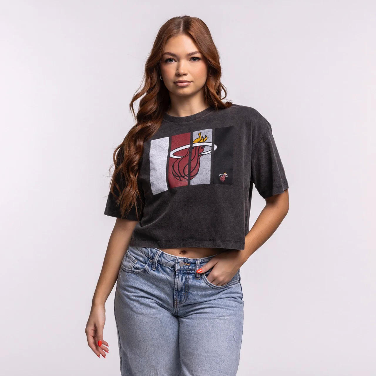 New Era Miami HEAT Washed Women's Cropped Tee