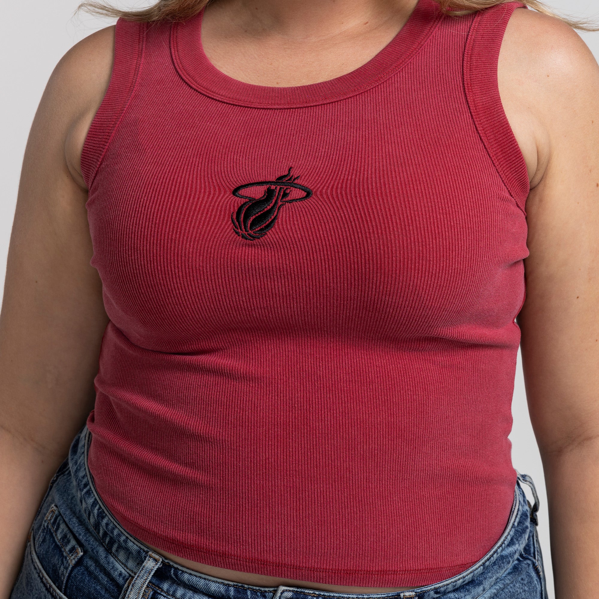 Court Culture Embroidered Logo Red Tank - Image 2
