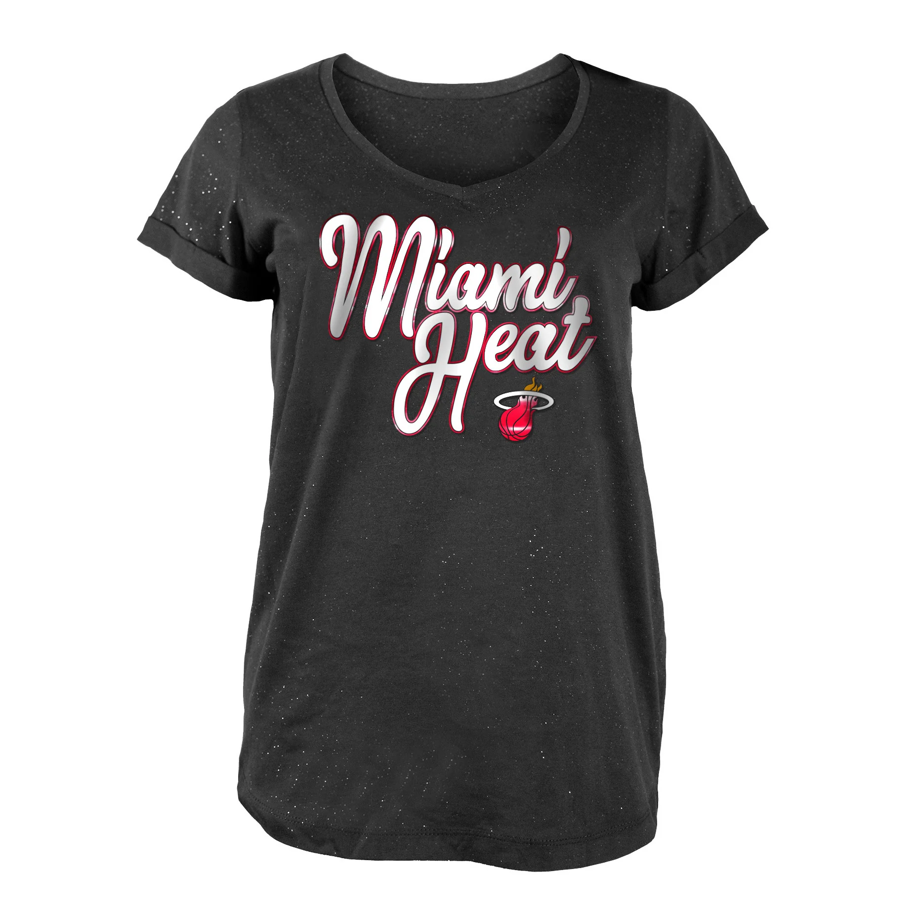 New ERA Miami HEAT Ladies Glitter VNeck