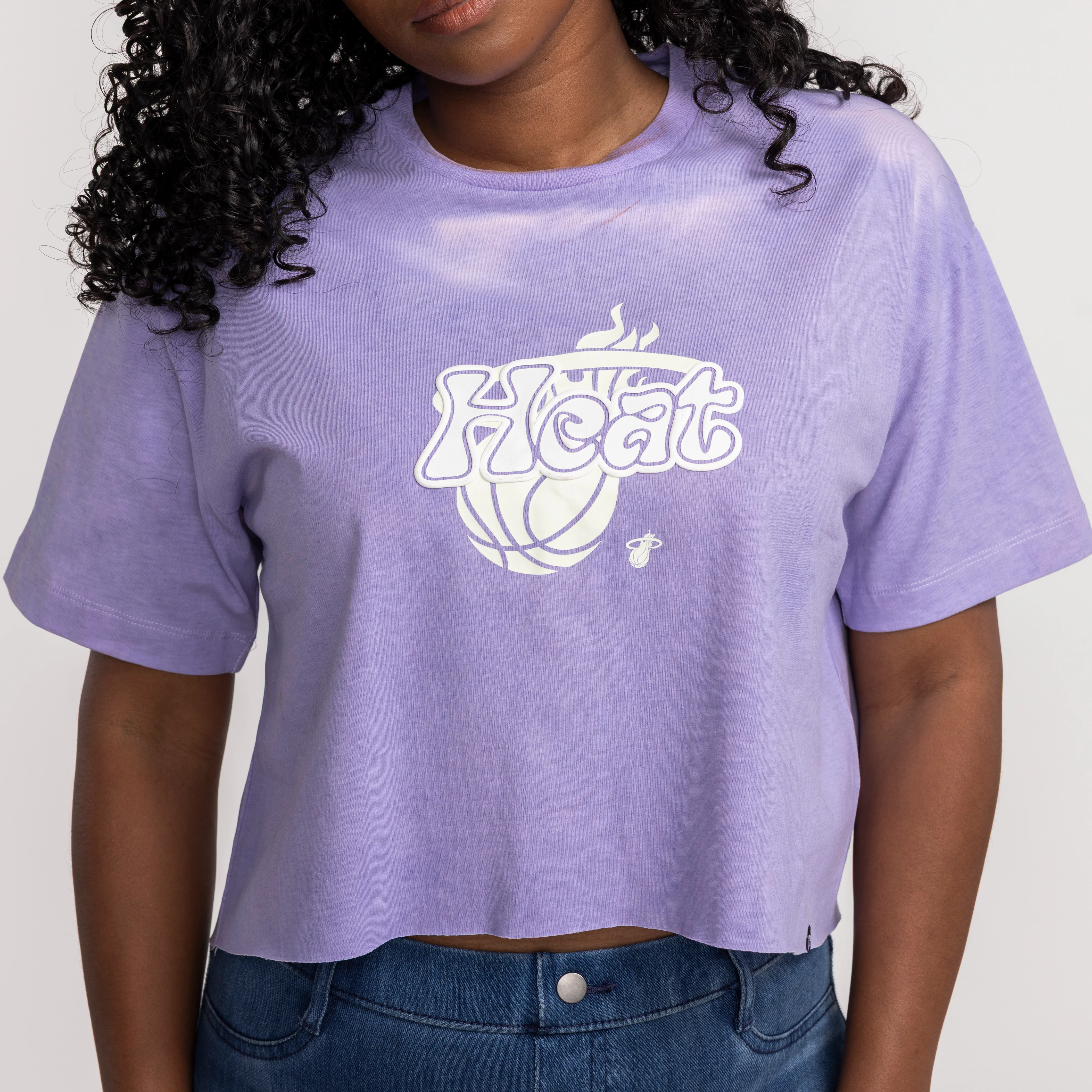 New Era Miami HEAT Glow In the Dark Women's Boxy Crop top - Image 3