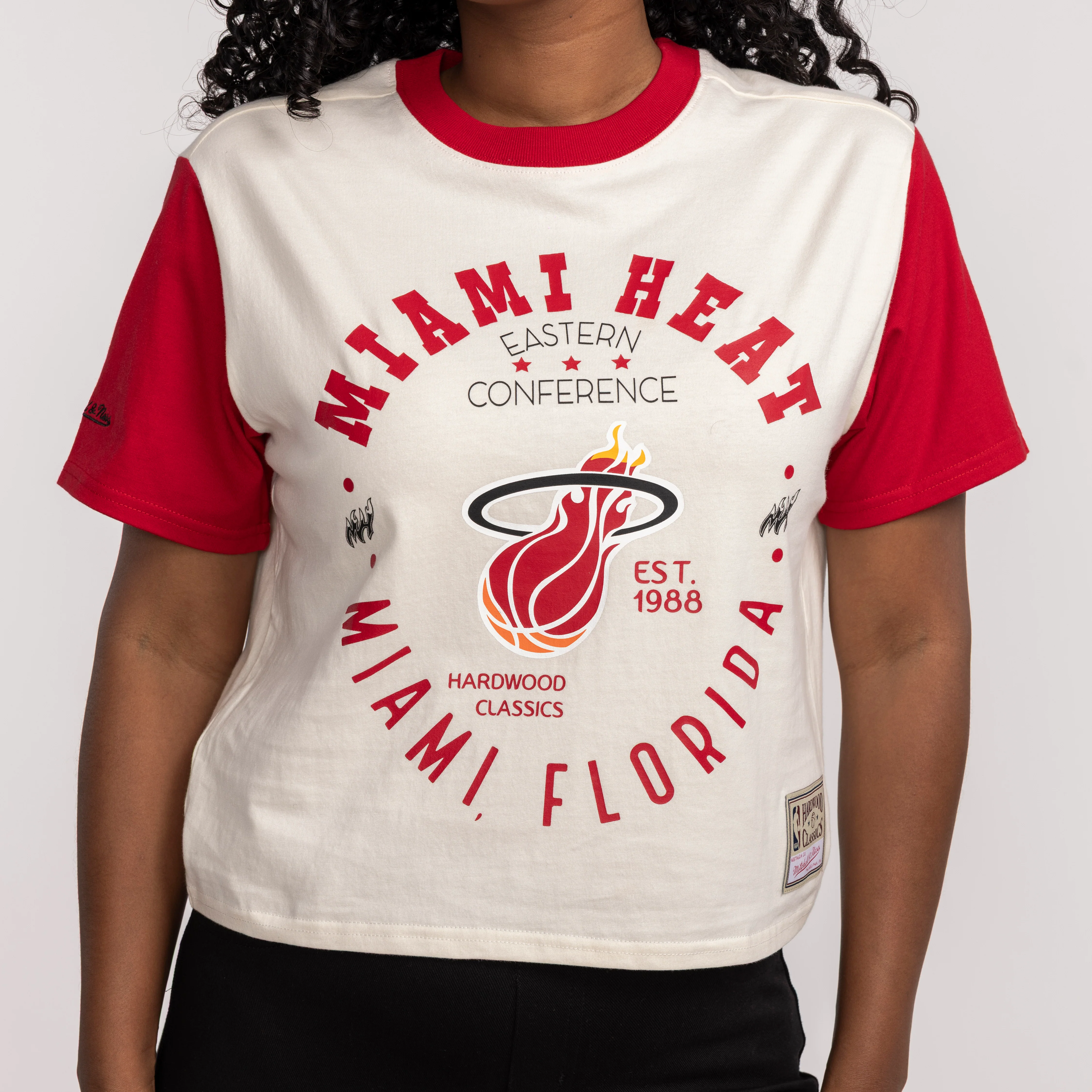 Mitchell & Ness Miami HEAT Women's Crop Tee - Image 3