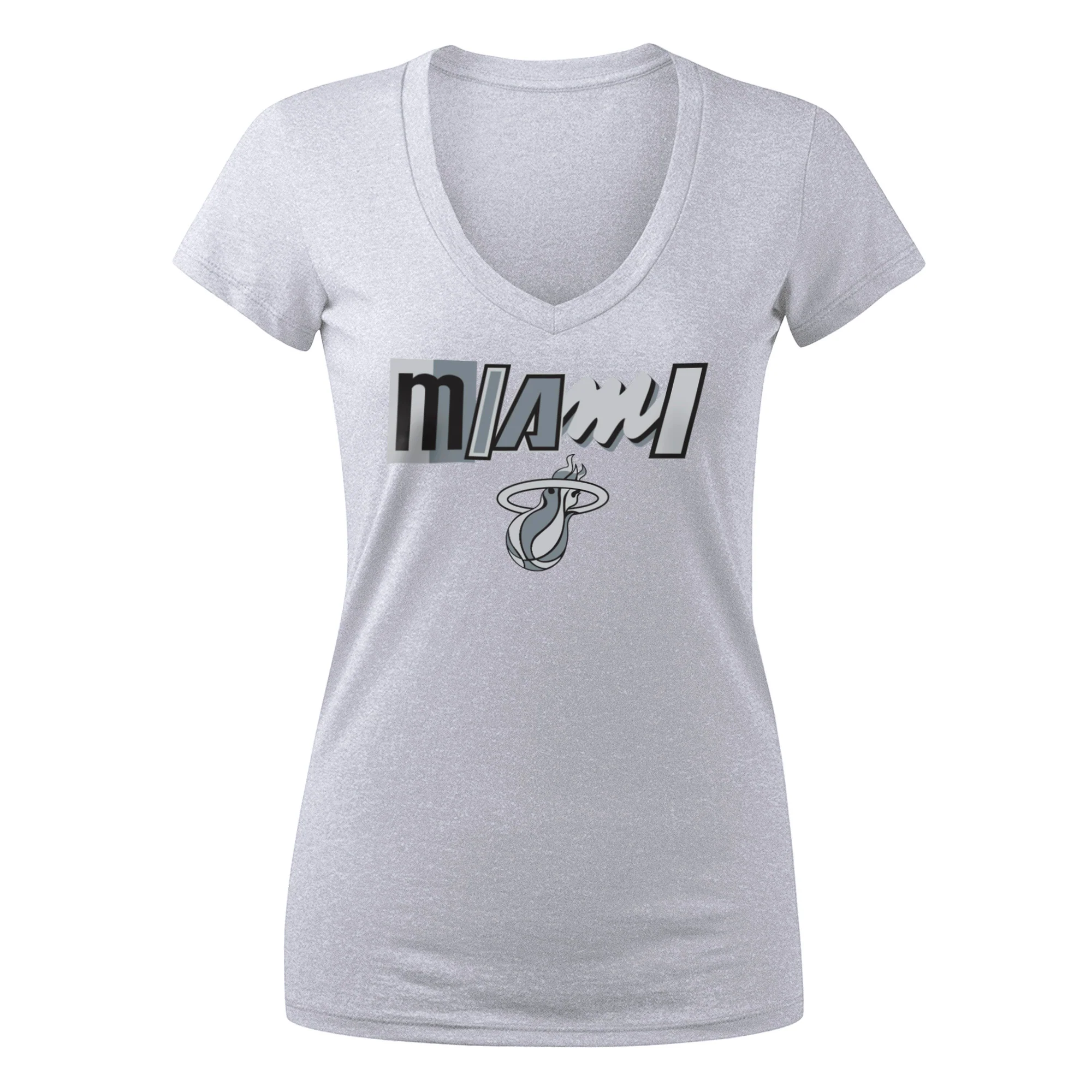 Tyler Herro New Era Miami HEAT Mashup Name & Number Women's White Tee - Image 2
