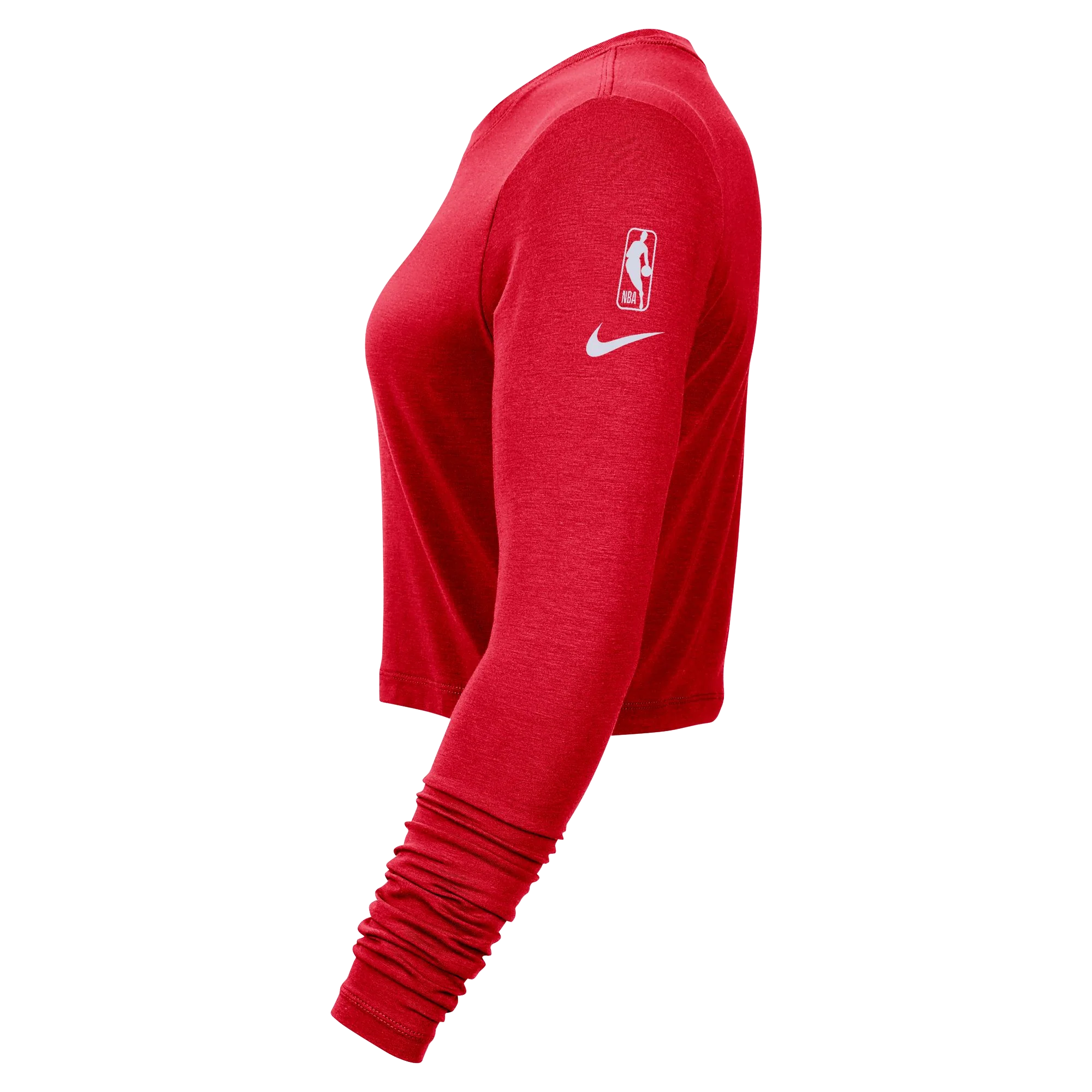 Nike HEAT Culture: Blood Red Women's Cropped Long Sleeve Tee - Image 3