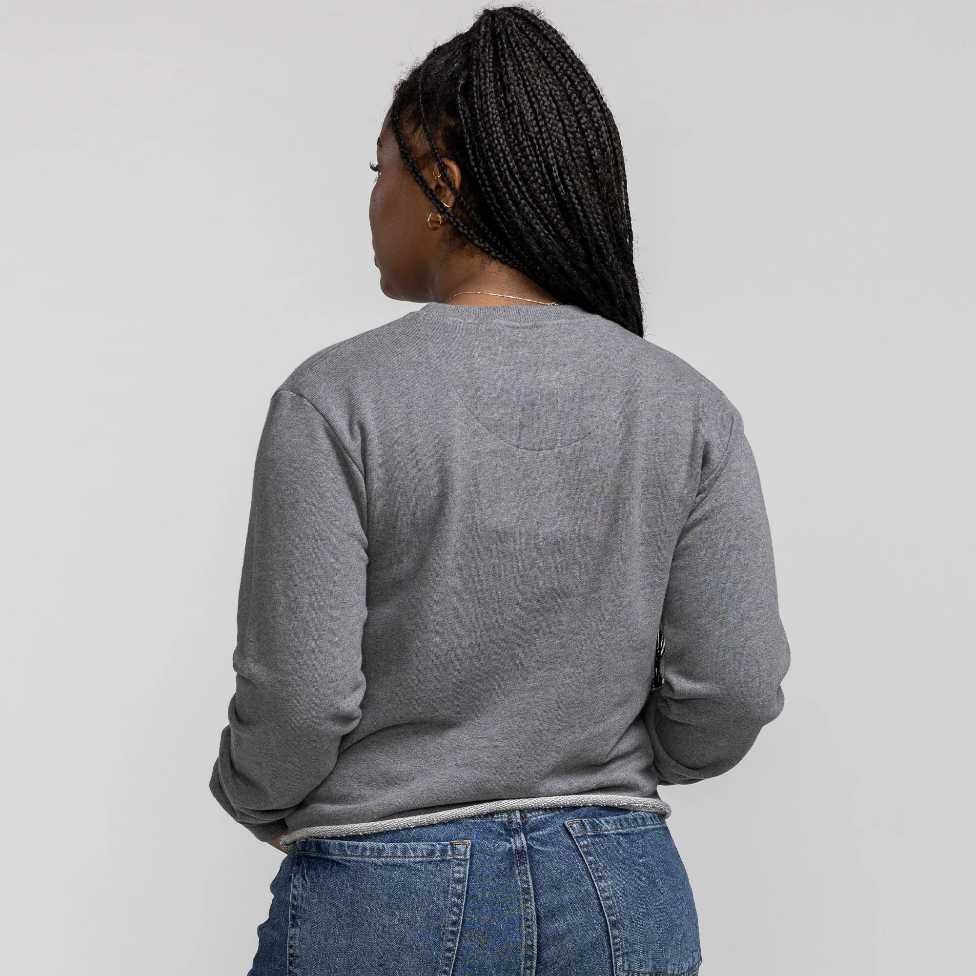 Sportiqe Miami HEAT Women's Grey Crewneck - Image 2