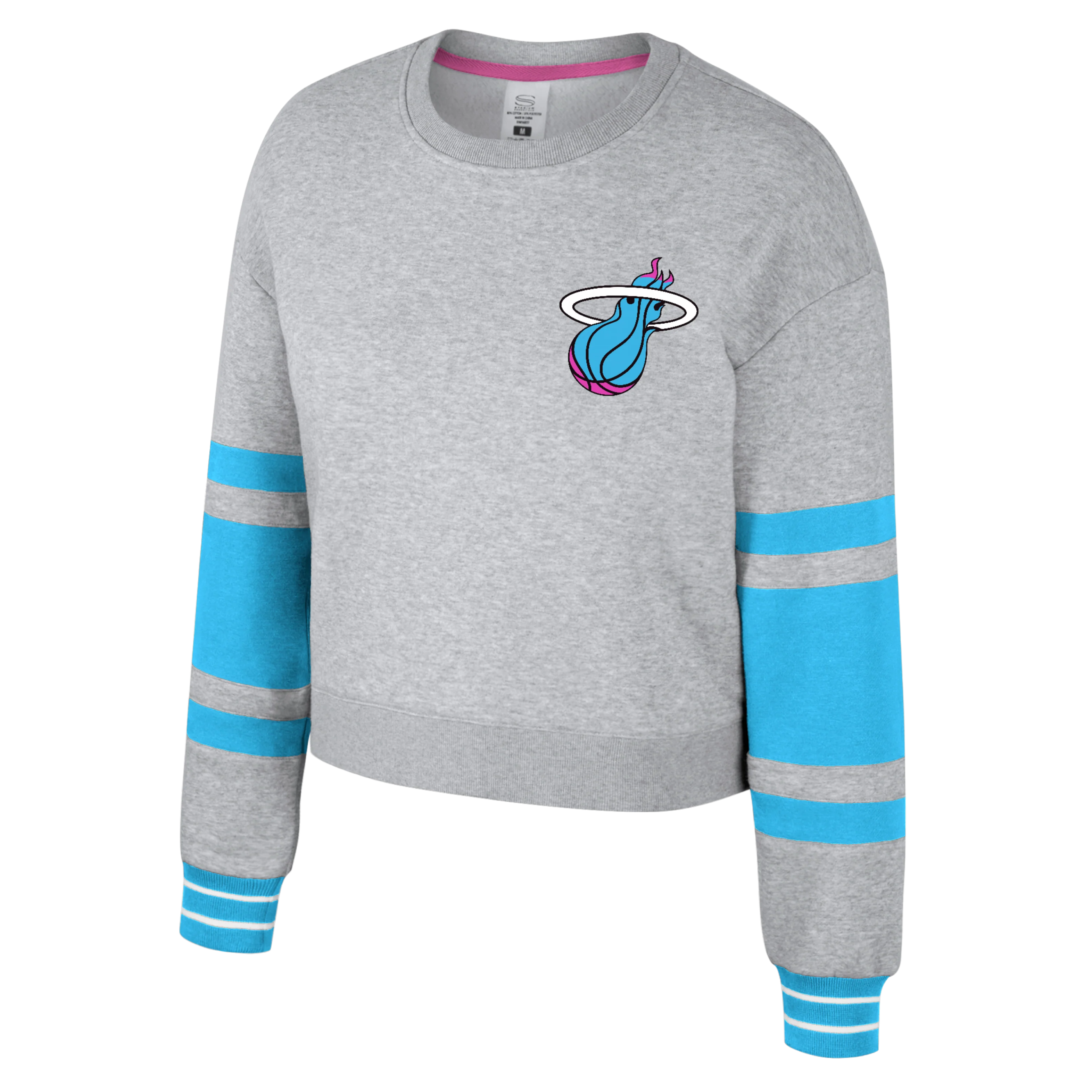 Stadium Essentials Miami HEAT Original Vice Women's Cropped Crewneck - Image 5