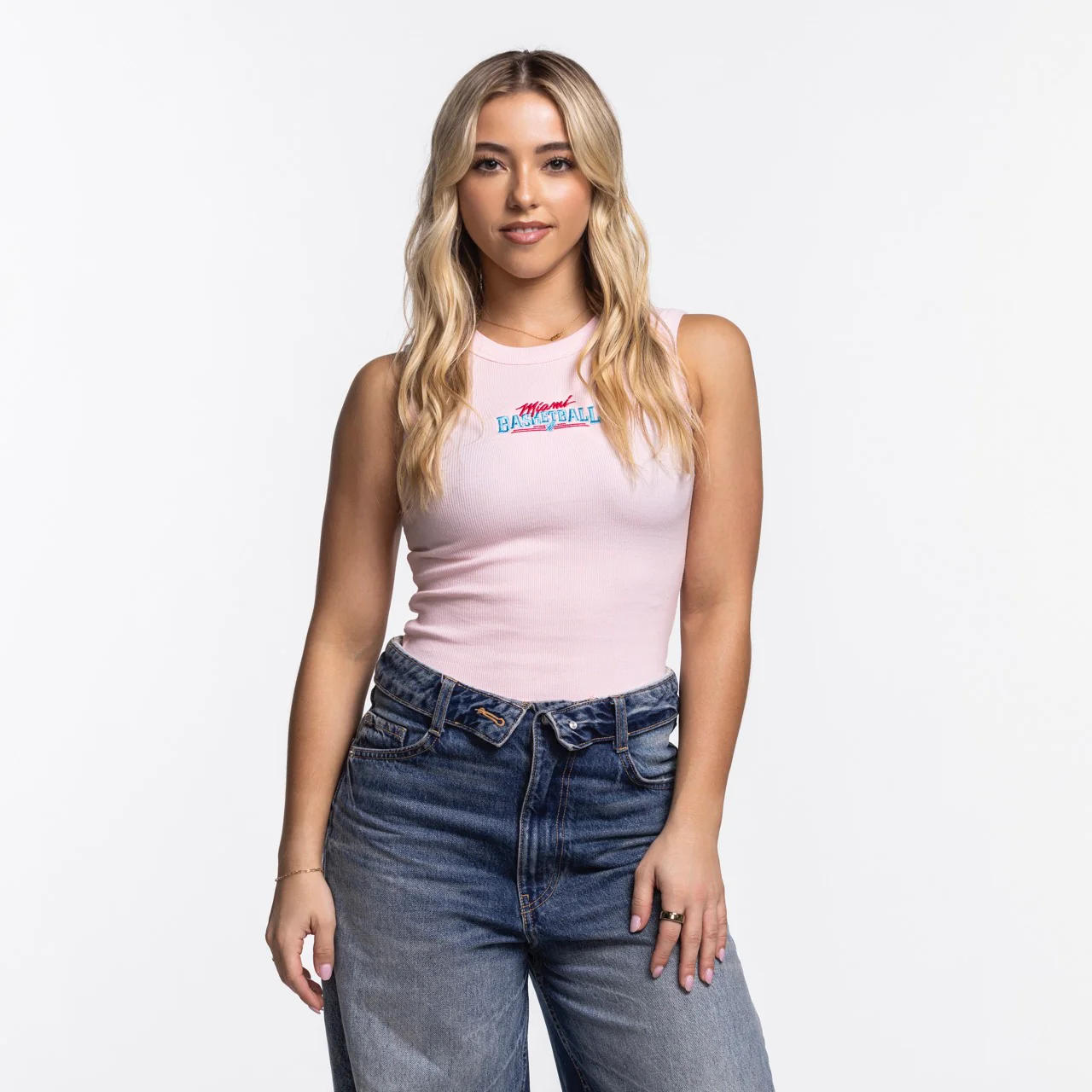 Court Culture Original Vice Nights "Miami Basketball" Embroidered Highneck Tank